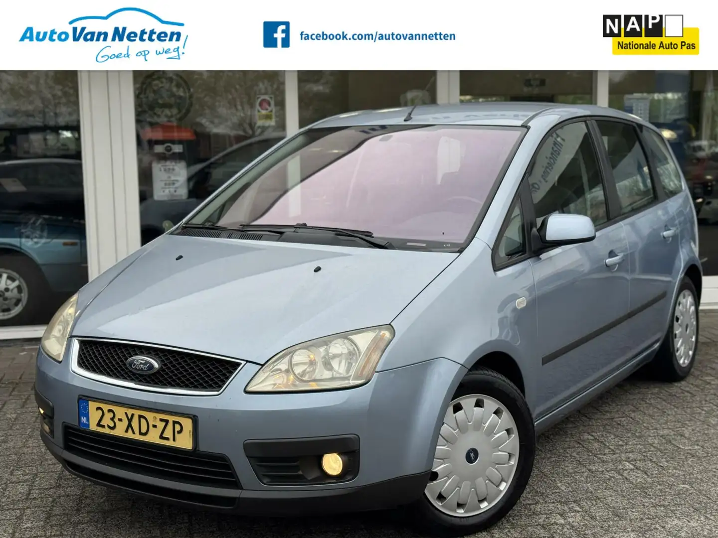 Ford Focus C-Max 1.6-16V 100pk, Trend uitv.,Airco,Radio/cd,Elek pak Blauw - 1
