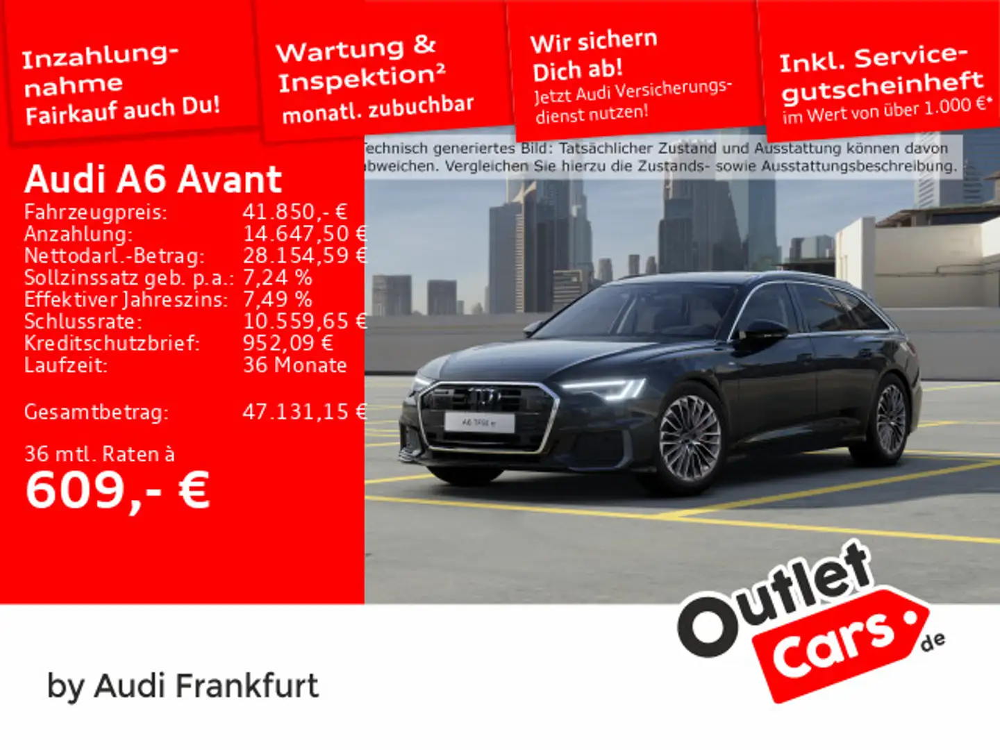 Audi A6 TFSI e Sport MatrixLED AHK ACC HuD Pano Schwarz - 1