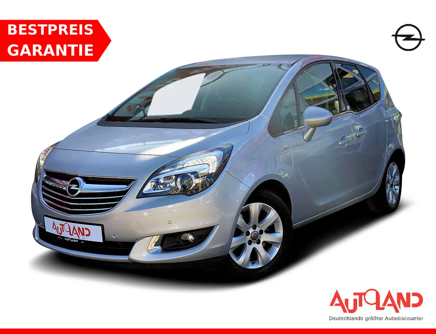 Opel Meriva B 1.4 Turbo Active Navi Sitzheizung PDC Silber - 1