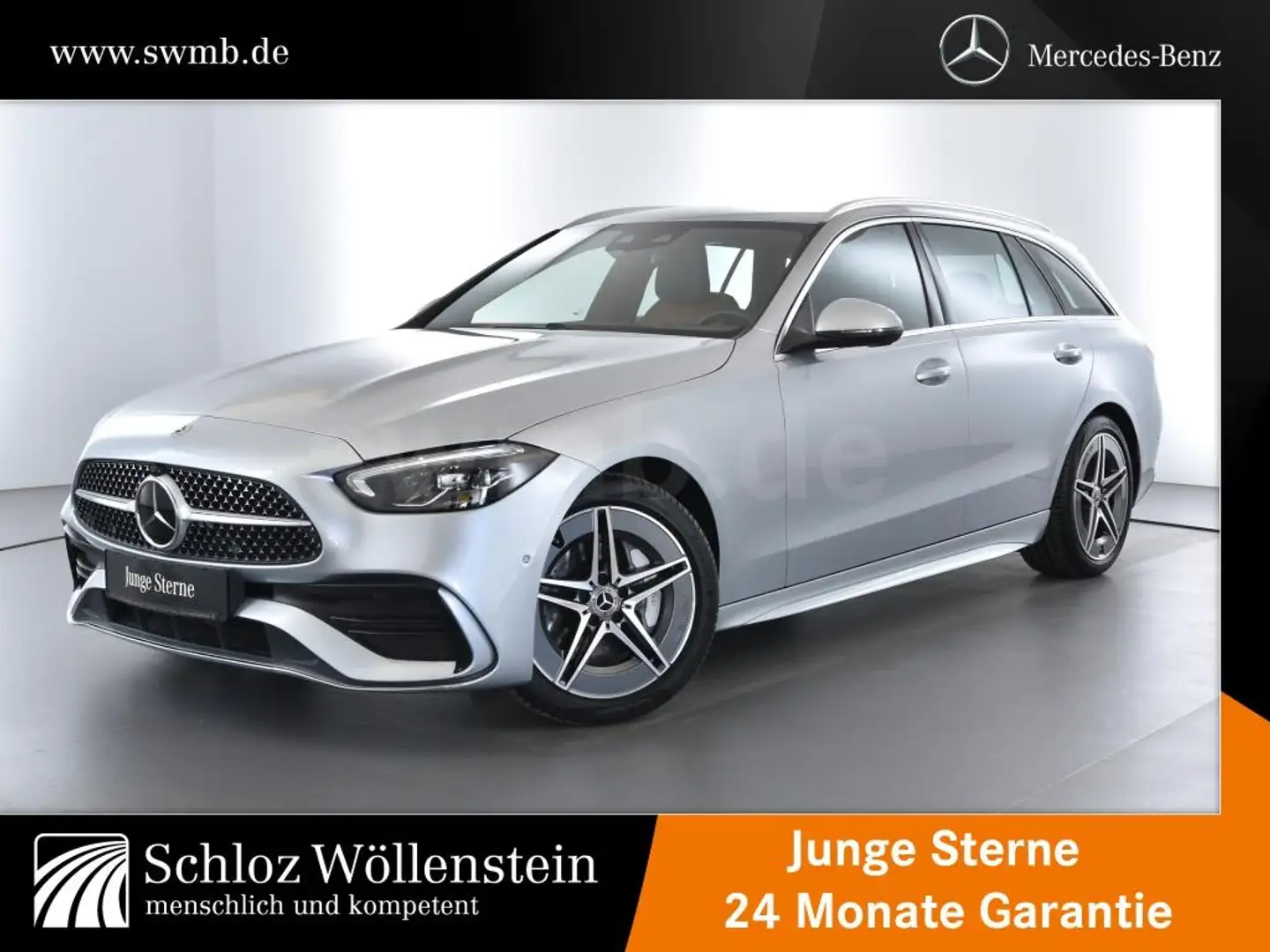 Mercedes-Benz C 220 d T AMG/LED/AHK/Fahrass/AdvancedP/RfCam/EDW Silber - 1