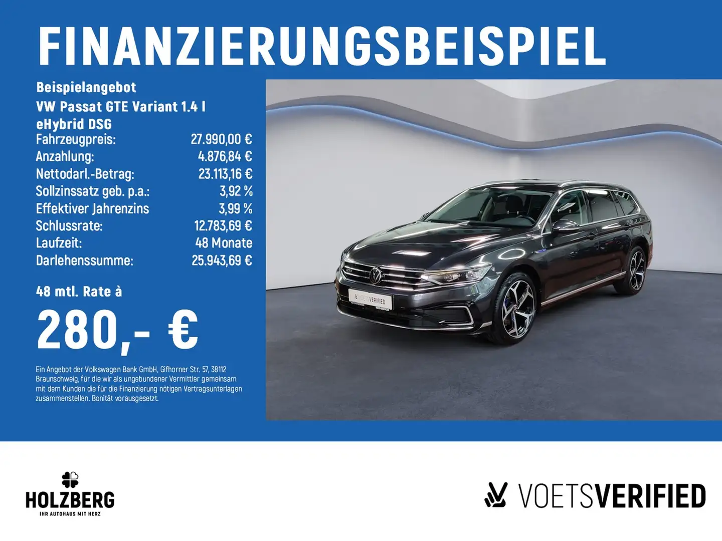 Volkswagen Passat GTE Variant 1.4 l eHybrid DSG NAVI+LED+AreaView Grau - 2