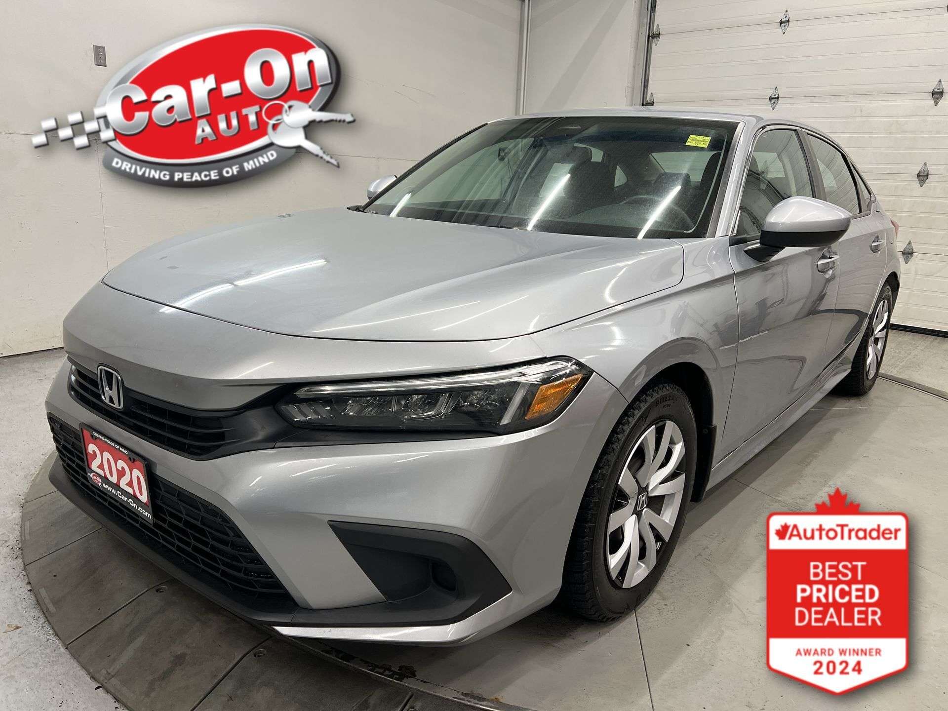 Silver 2022 Honda Civic LX FWD Sedan Front-Wheel Drive Automatic