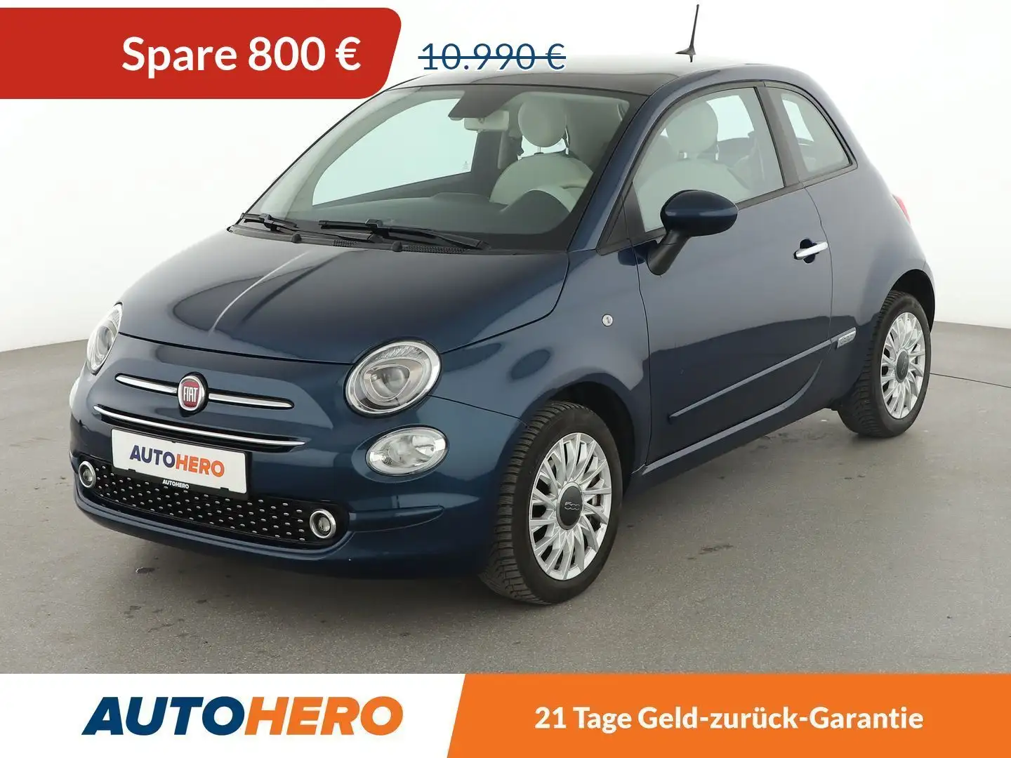 Fiat 500 1.0 Mild-Hybrid Lounge *TEMPO*PDC*ALU*KLIMA* Blau - 1