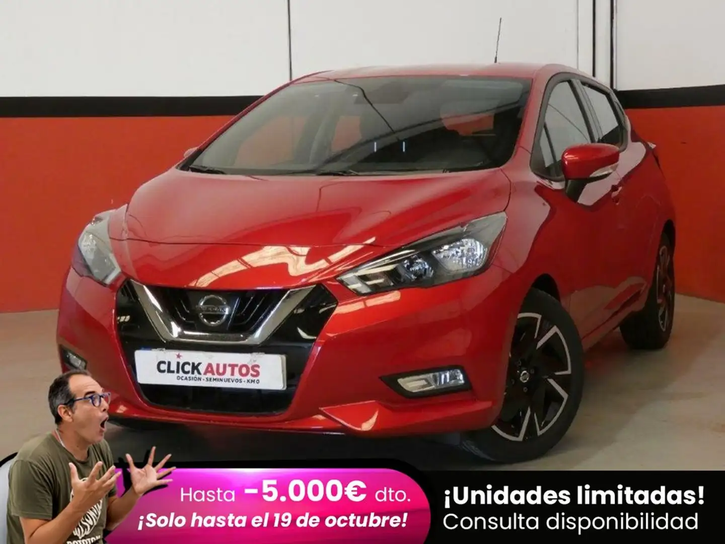 Nissan Micra 1.0 IG-T 92CV Acenta PackComf Rouge - 1