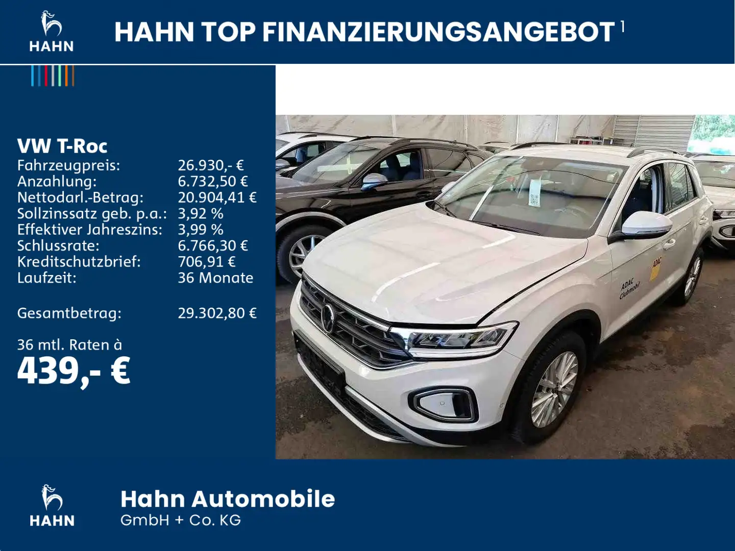 Volkswagen T-Roc 1.5TSI DSG Life LED AHK Navi Sitzhzg APP Grau - 2