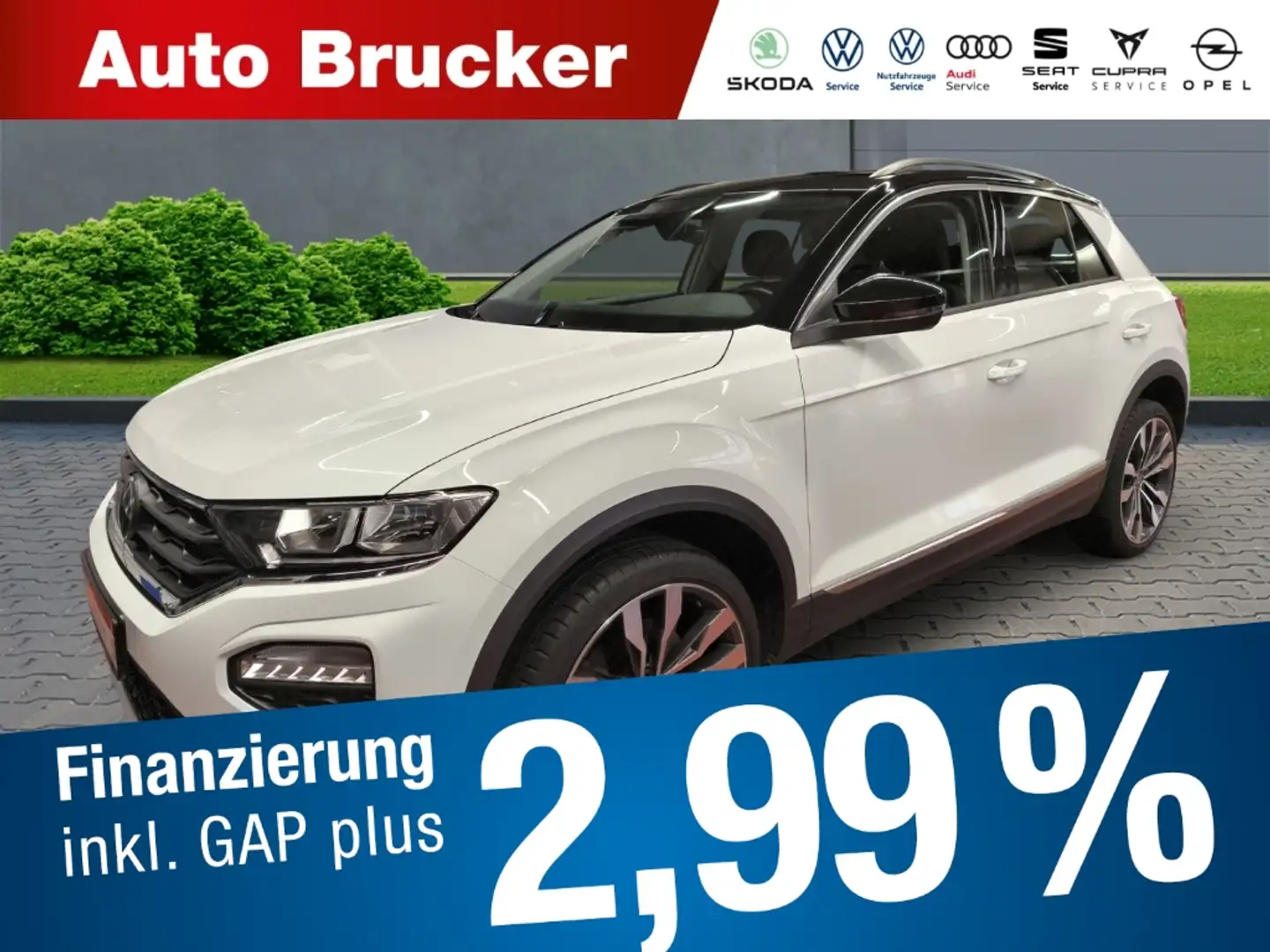 Volkswagen T-Roc Style 1.5 TSI+Alufelgen+Navi+Klimaanlage+Sitzheizu Blanc - 1