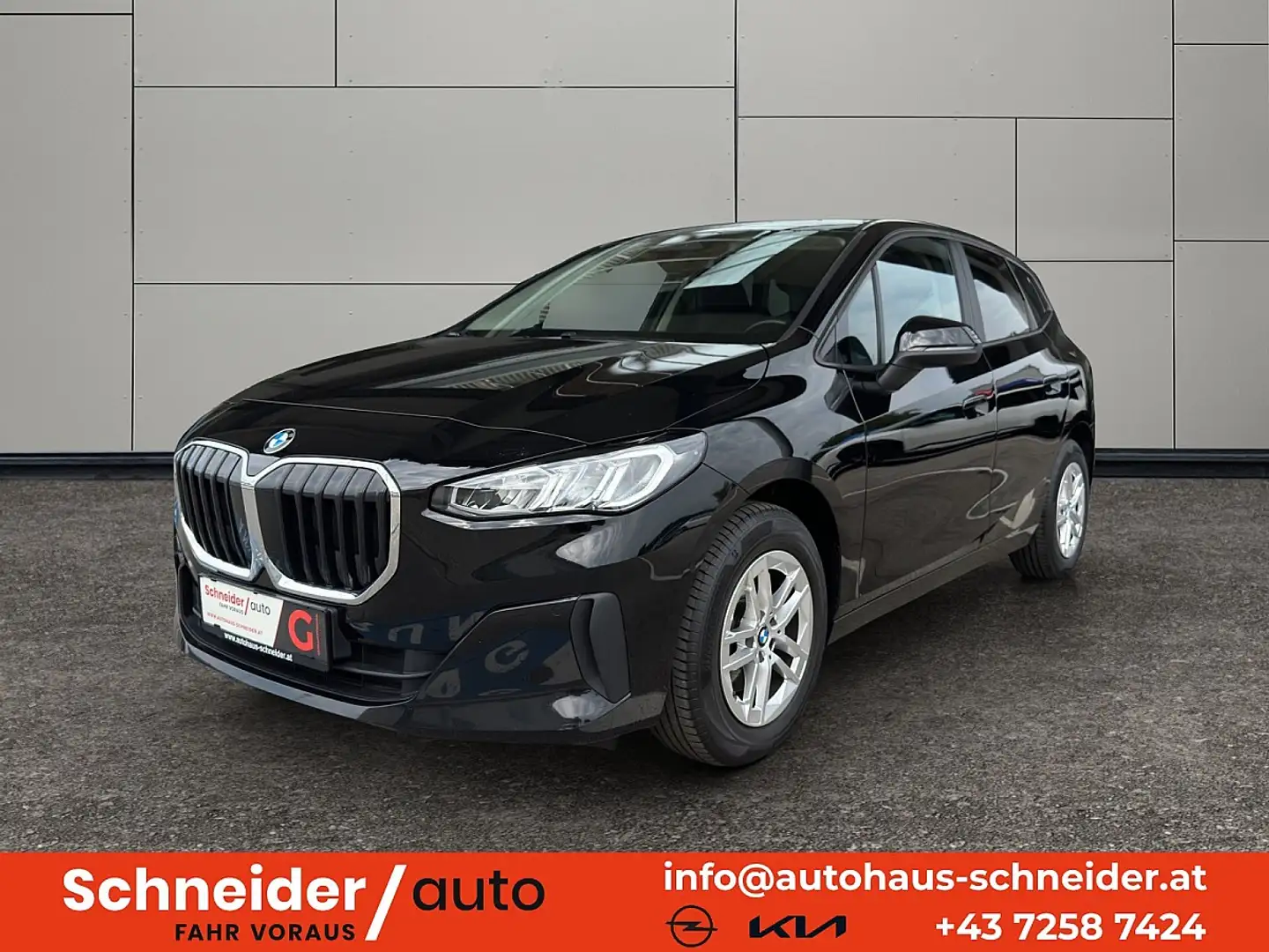 BMW 218 d Active Tourer Aut. Schwarz - 1