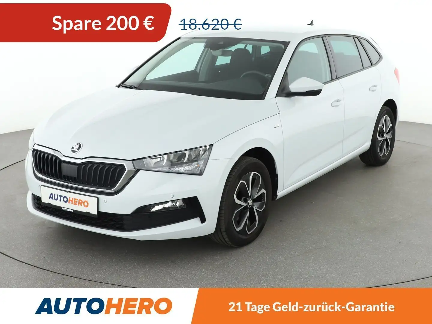 Skoda Scala 1.0 TSI Drive 125 Aut.*LED*ACC*PDC*AHK* Weiß - 1
