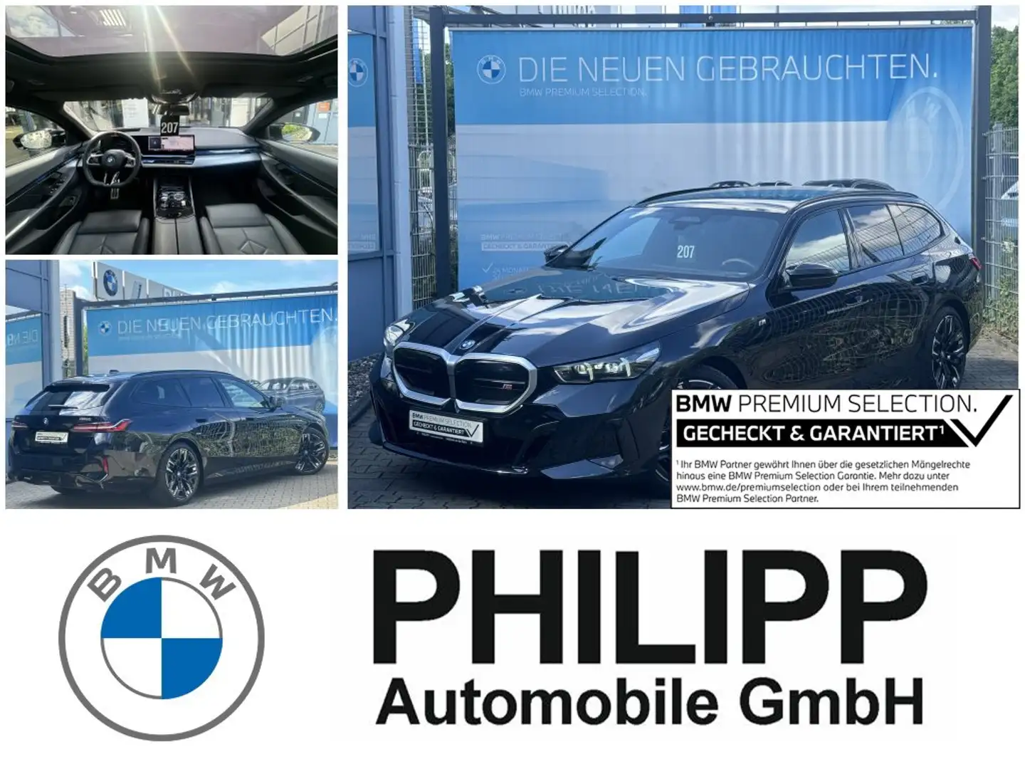BMW i5 M60 xDrive Tour PANO B&W AHK Lea ab 749 brutto Schwarz - 1