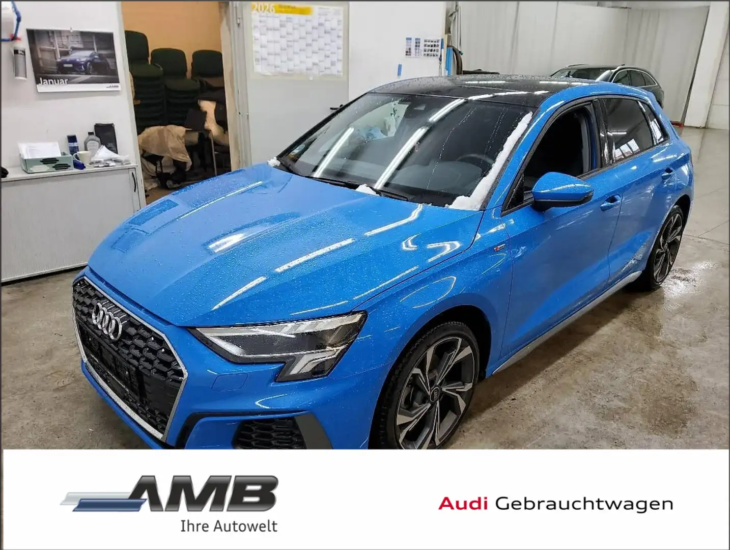 Audi A3 S line 1.5 TFSI S-tr./LED/Nav+/Pano Blau - 1