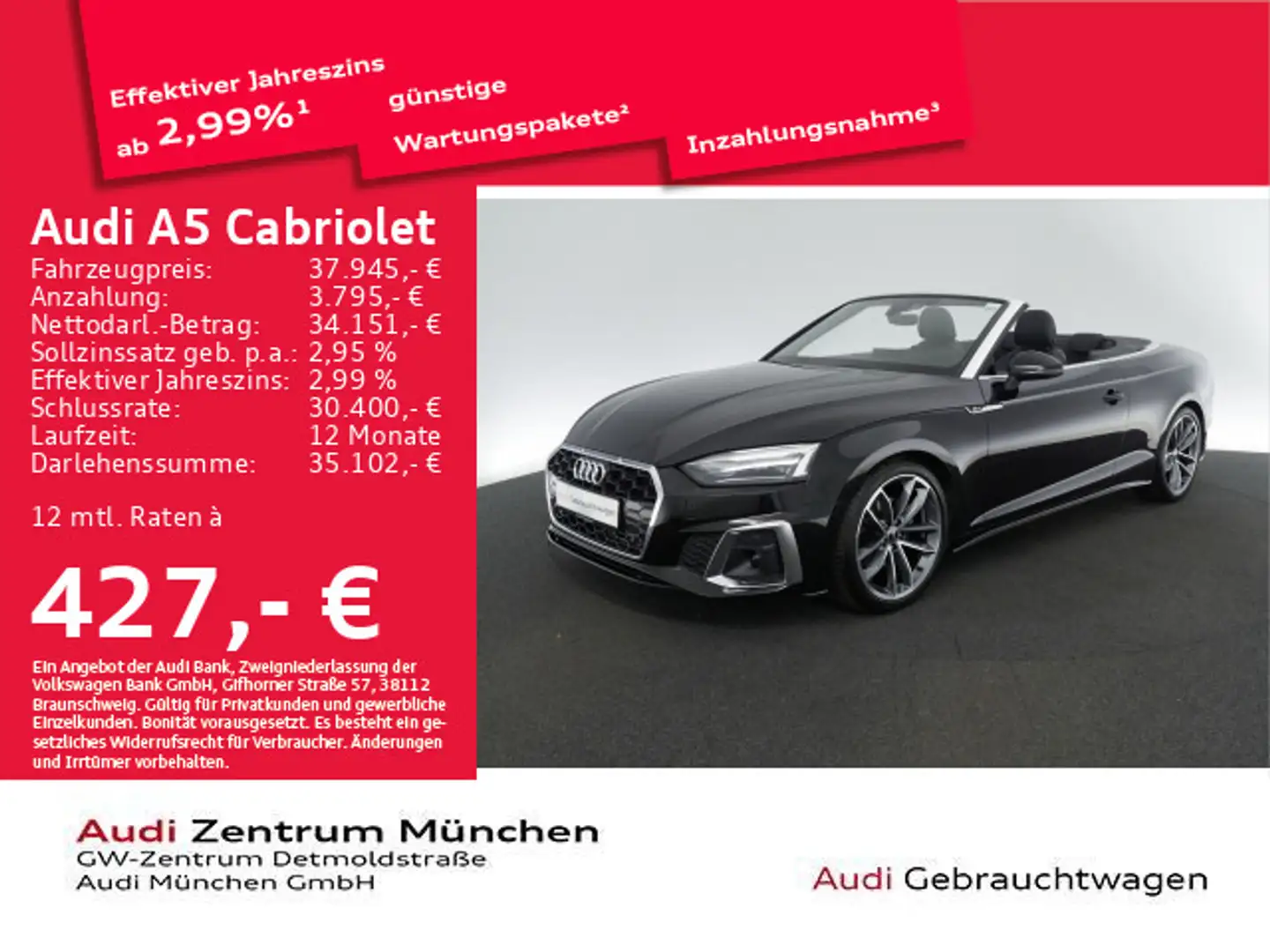 Audi A5 35 TFSI S tronic S line ACC/Virtual Zwart - 1