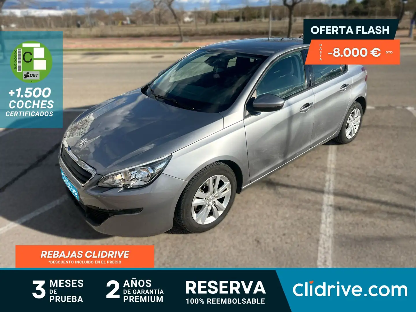 Peugeot 308 1.2 PureTech S&S Active 110 Gris - 1