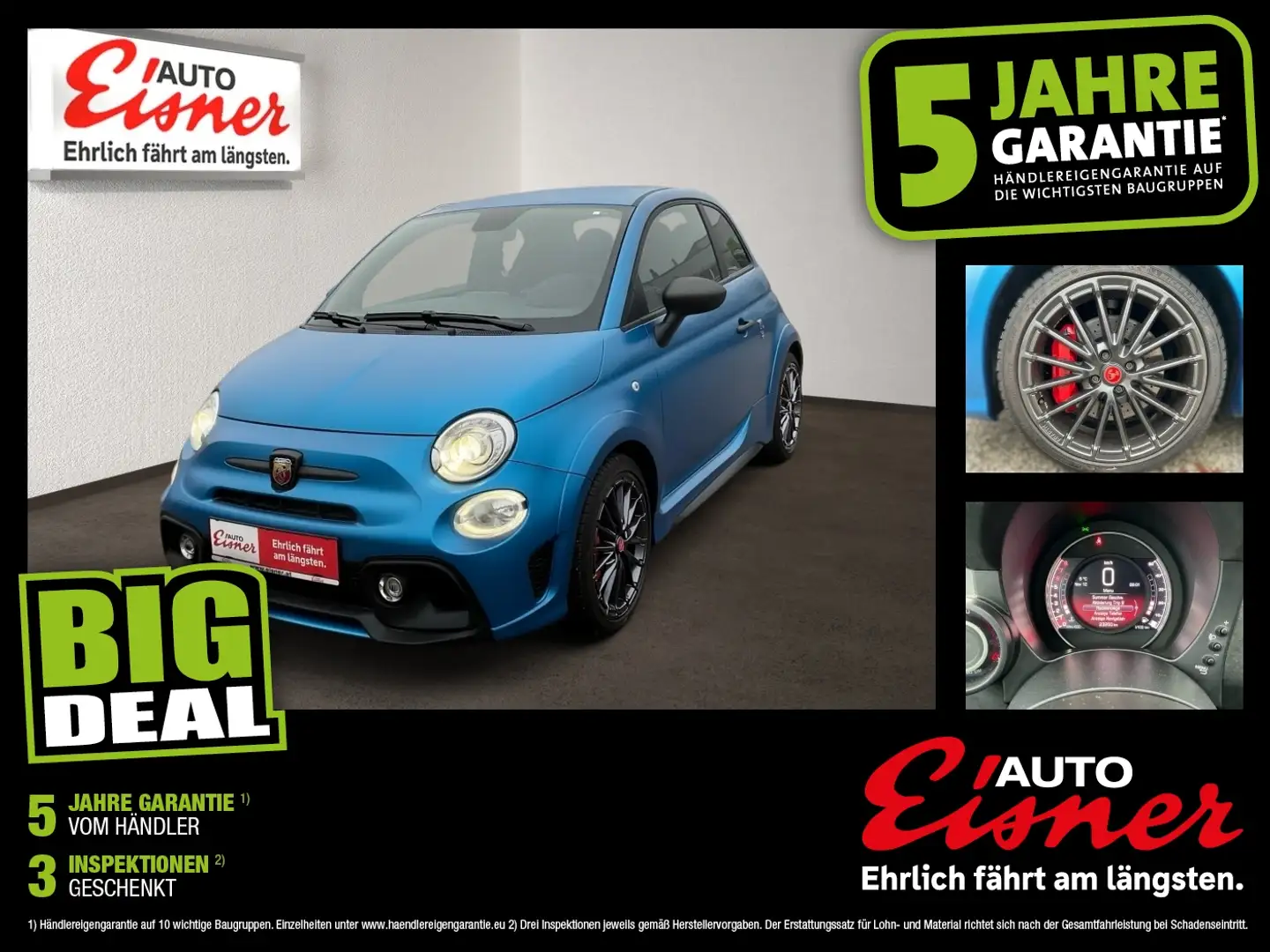 Fiat ARBATH 500 Regensensor, Apple Care und Android Blau - 1