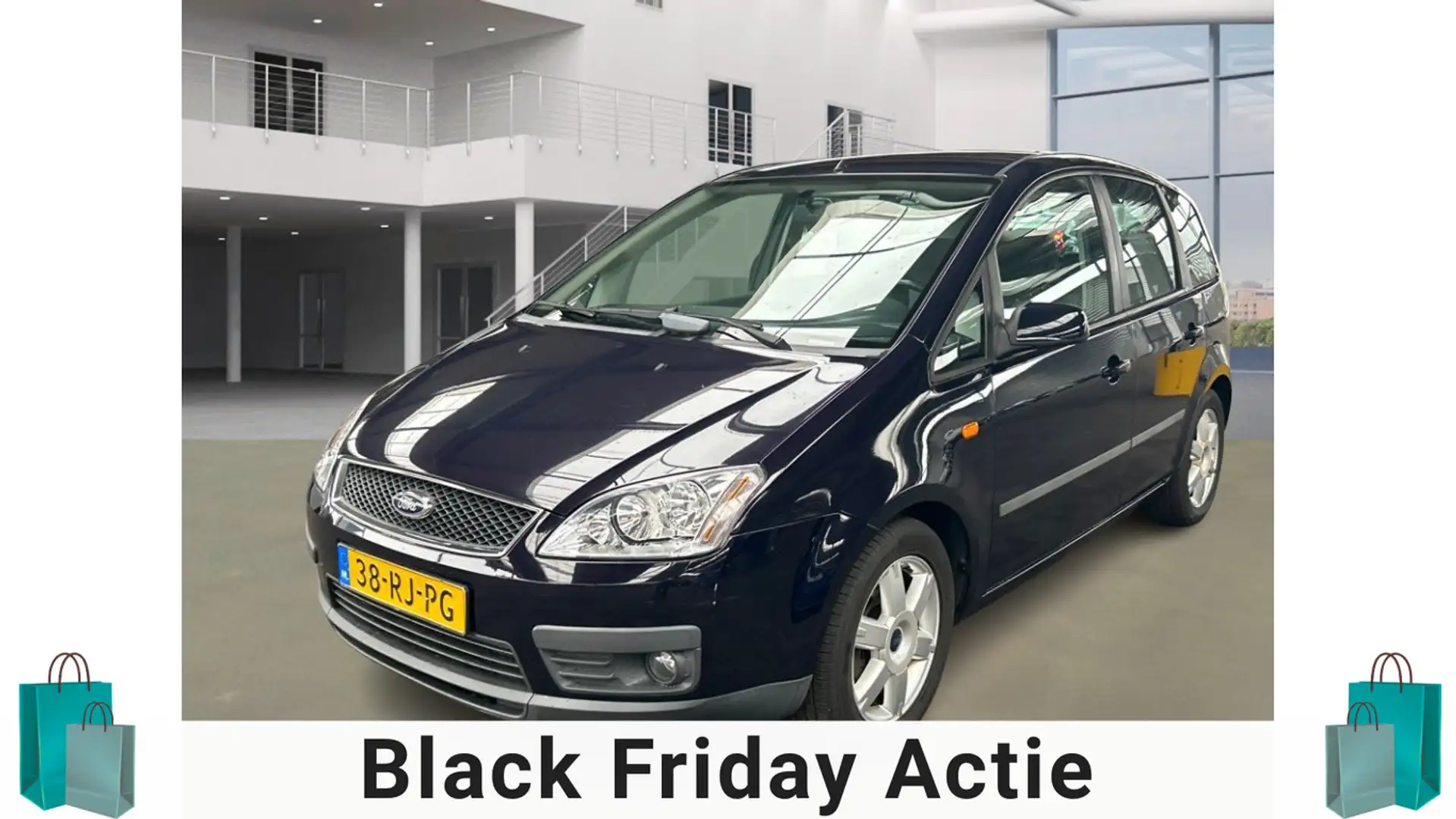 Ford Focus C-Max 1.6-16V Futura/LAAG KM/TOPSTAAT Blau - 1