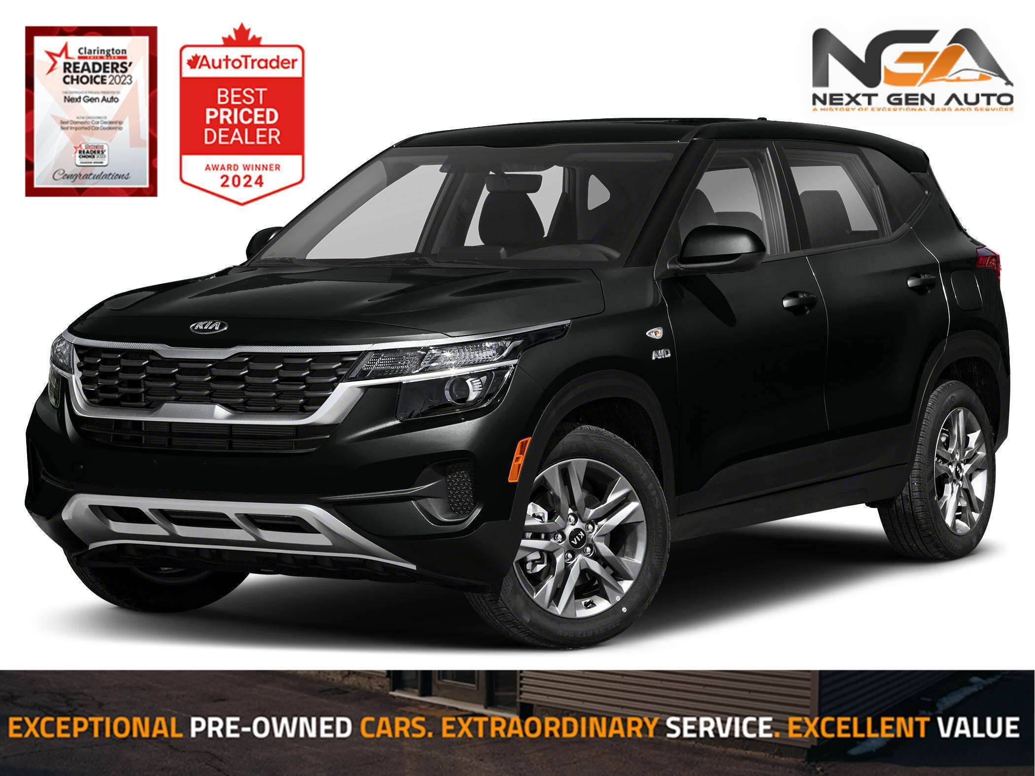 Black 2021 Kia Seltos SUV / Crossover All-Wheel Drive Automatic