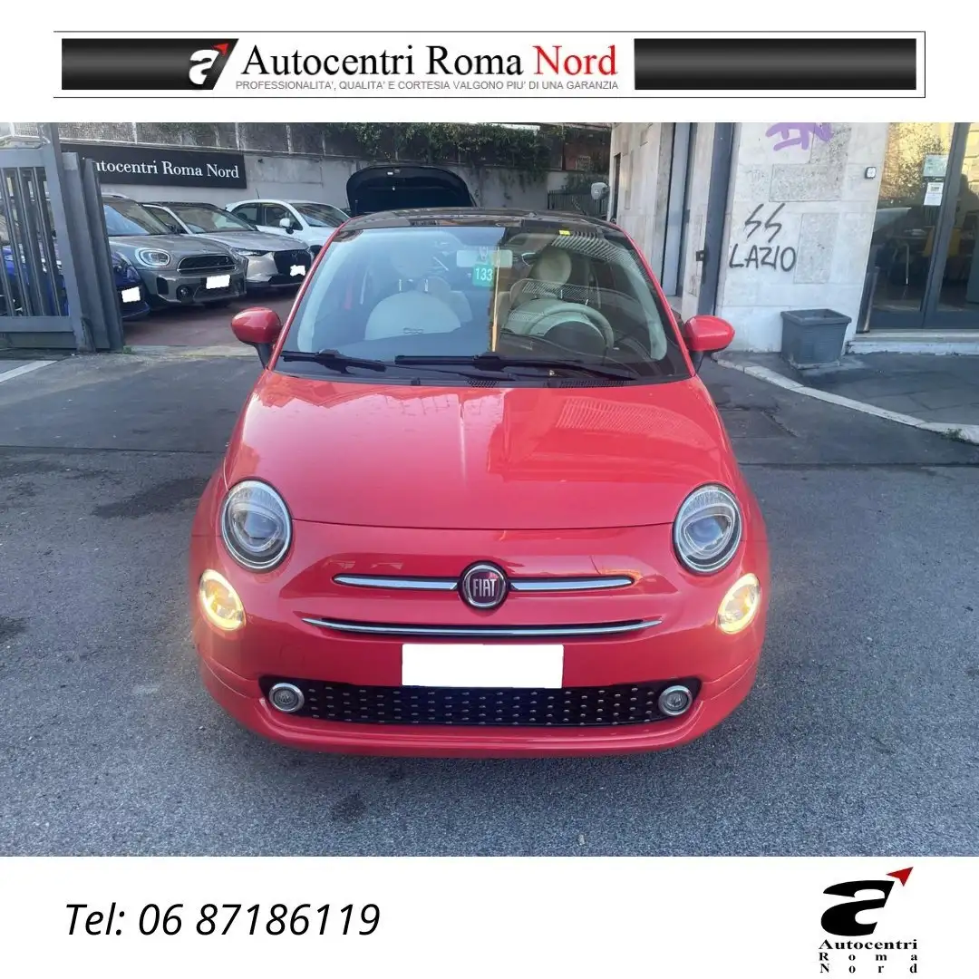 Fiat 500 500 1.2 Lounge 69cv Červená - 2