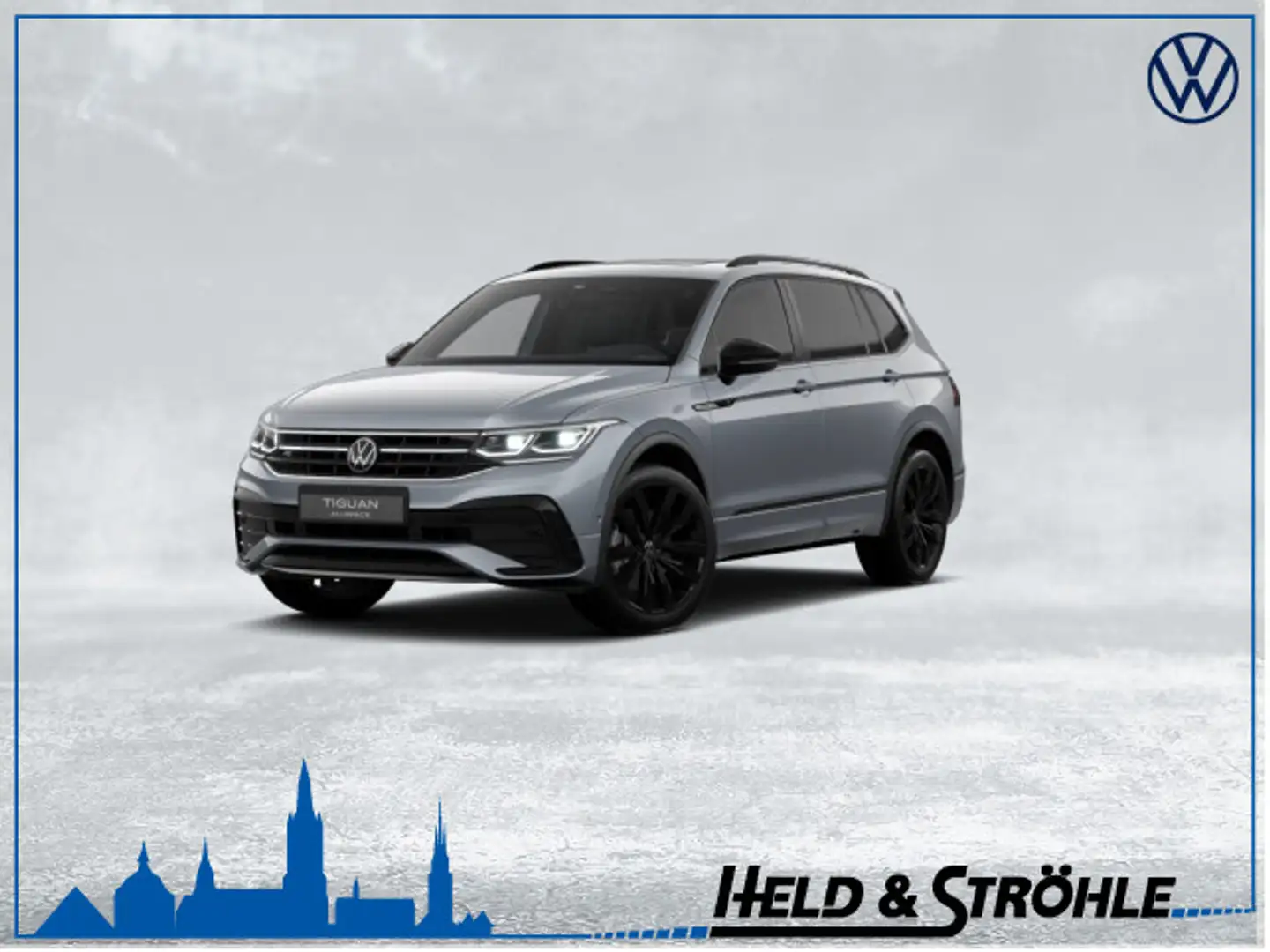 Volkswagen Tiguan Allspace R-Line Black 4M AHK PANO STANDHZ Grau - 1