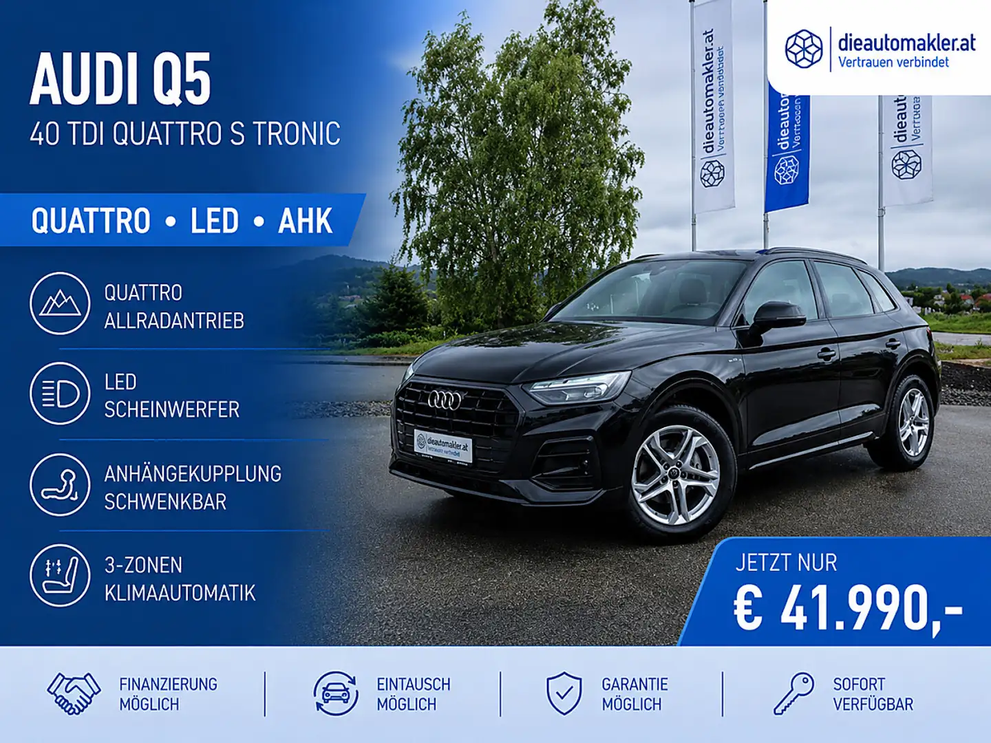 Audi Q5 40 TDI quattro S tronic | LED | AHK Schwarz - 1