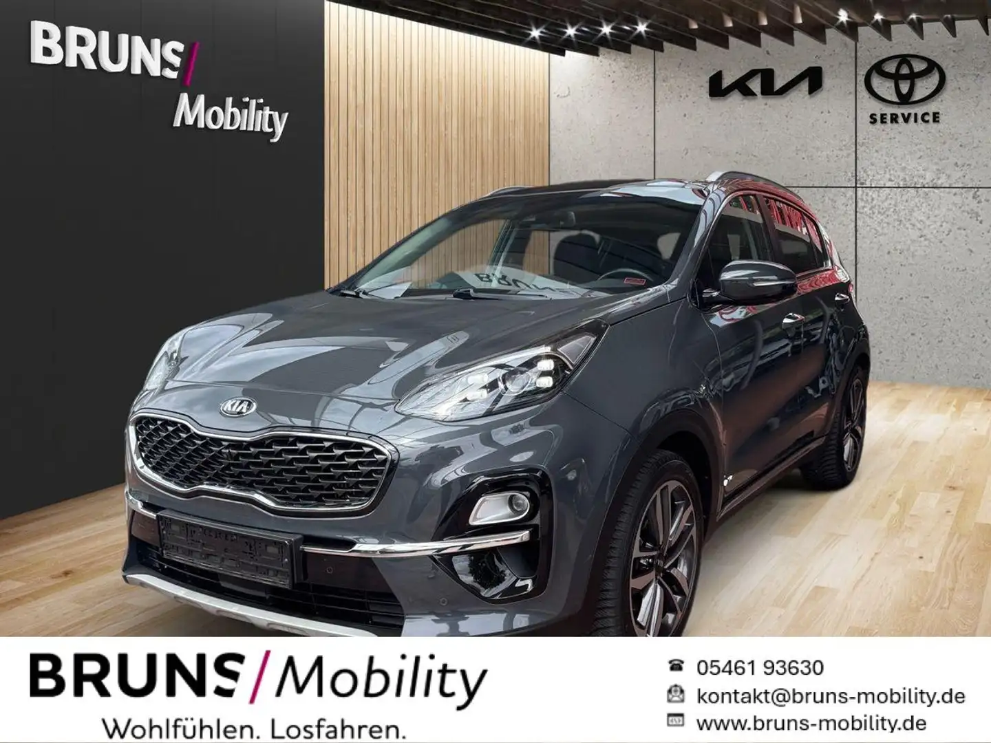 Kia Sportage 2.0 Diesel 4x4 Automatik Platinum AHK Grijs - 1