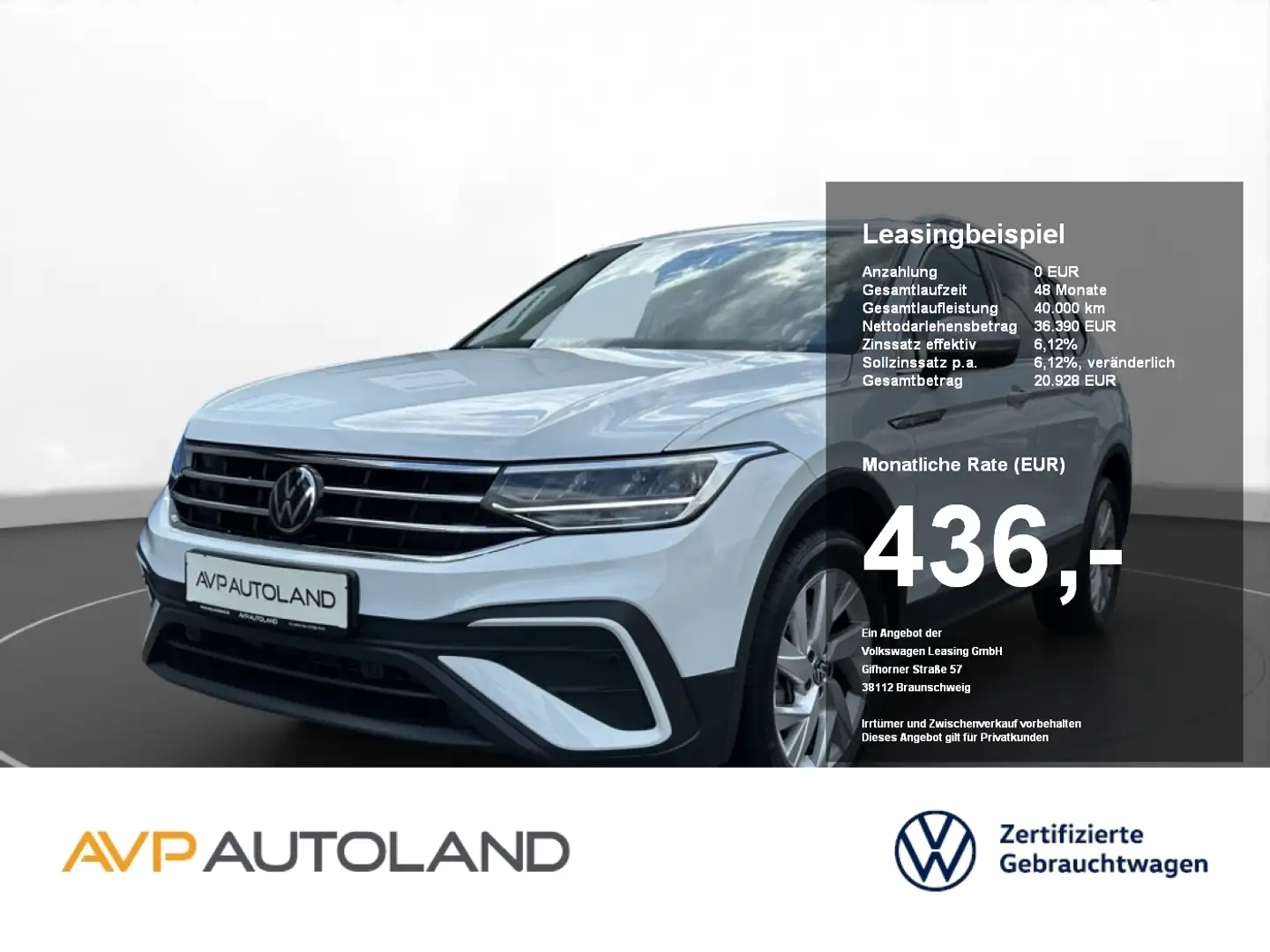 Volkswagen Tiguan Allspace 1.5 TSI DSG Life | NAVI | AHK | Weiß - 1