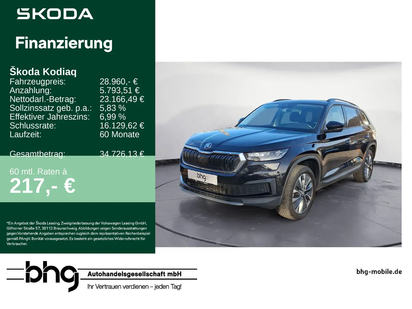 Skoda Kodiaq 2.0 TDI DSG Tour 4x4 Klima Kamera Noir - 1