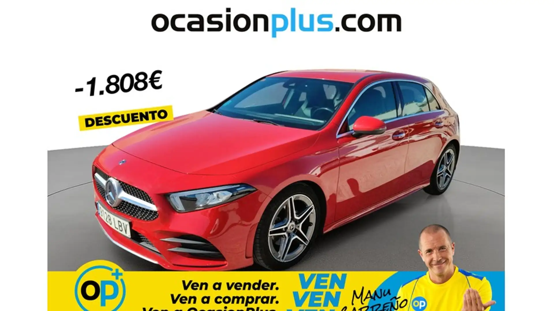 Mercedes-Benz A 180 180d 7G-DCT Rojo - 1