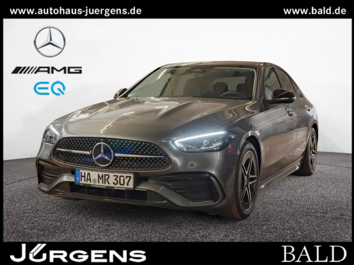 Mercedes-Benz C 180 AMG-Sport/LED/360/Night/Totw/Distr/Memo/18 Grijs - 1