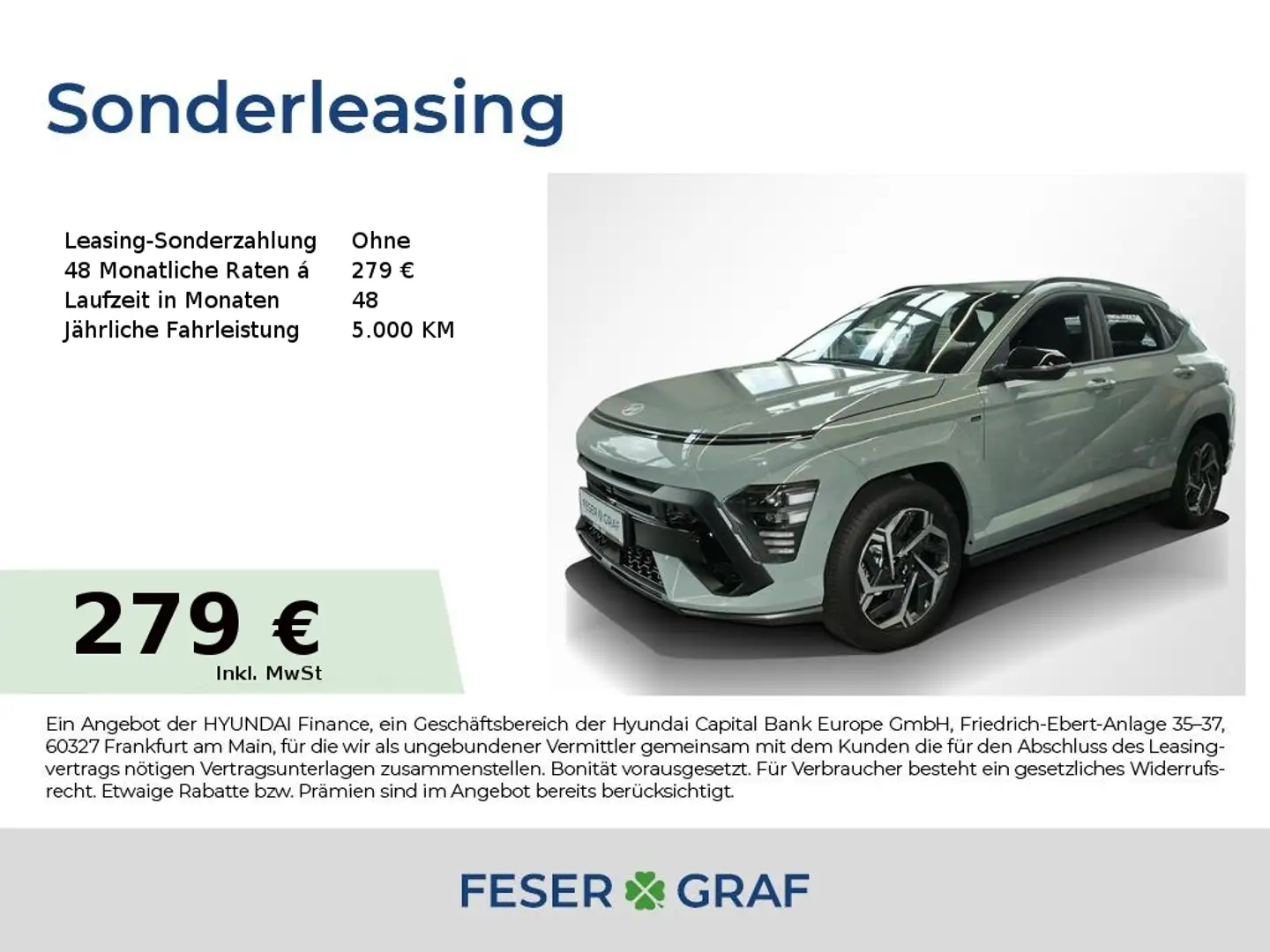 Hyundai KONA N-LINE DCT LED NAVI CAM SHZ LHZ CARPLAY Verde - 1