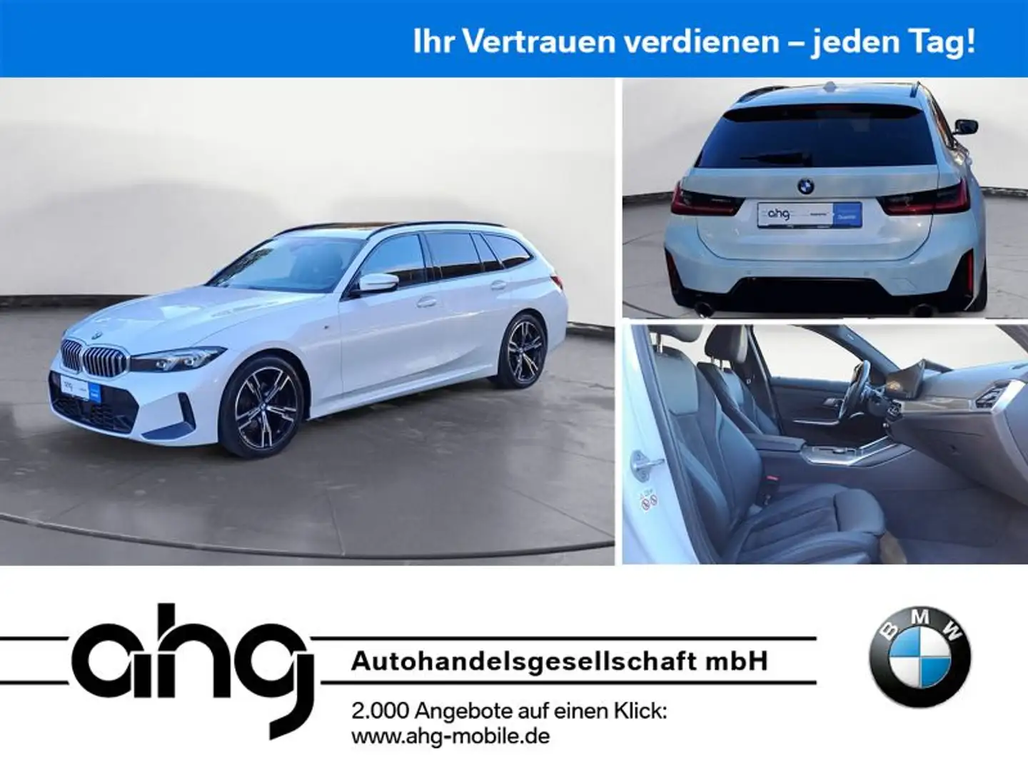BMW 320 d Touring Automatik M Sportpaket Sport Aut. Blanc - 1