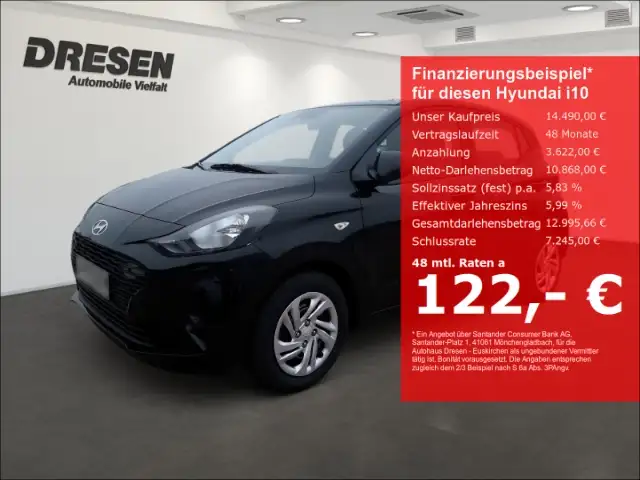 Hyundai i10 MY25 1.0 Select Navi Klima Kamera+PDC hi. Apple Ca