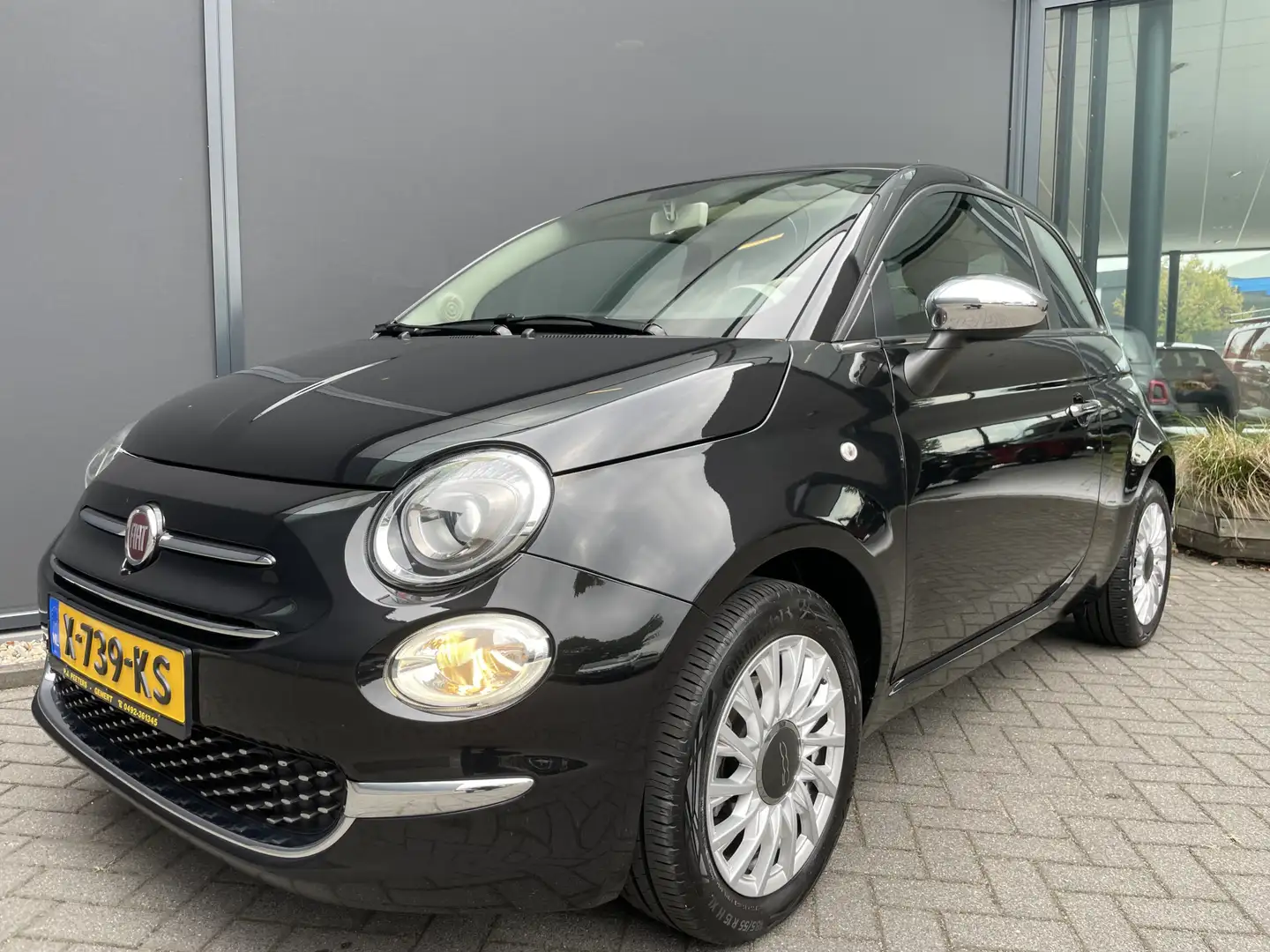 Fiat 500 1.0 Hybrid Dolcevita Airco - Cruise control - Pano Zwart - 2