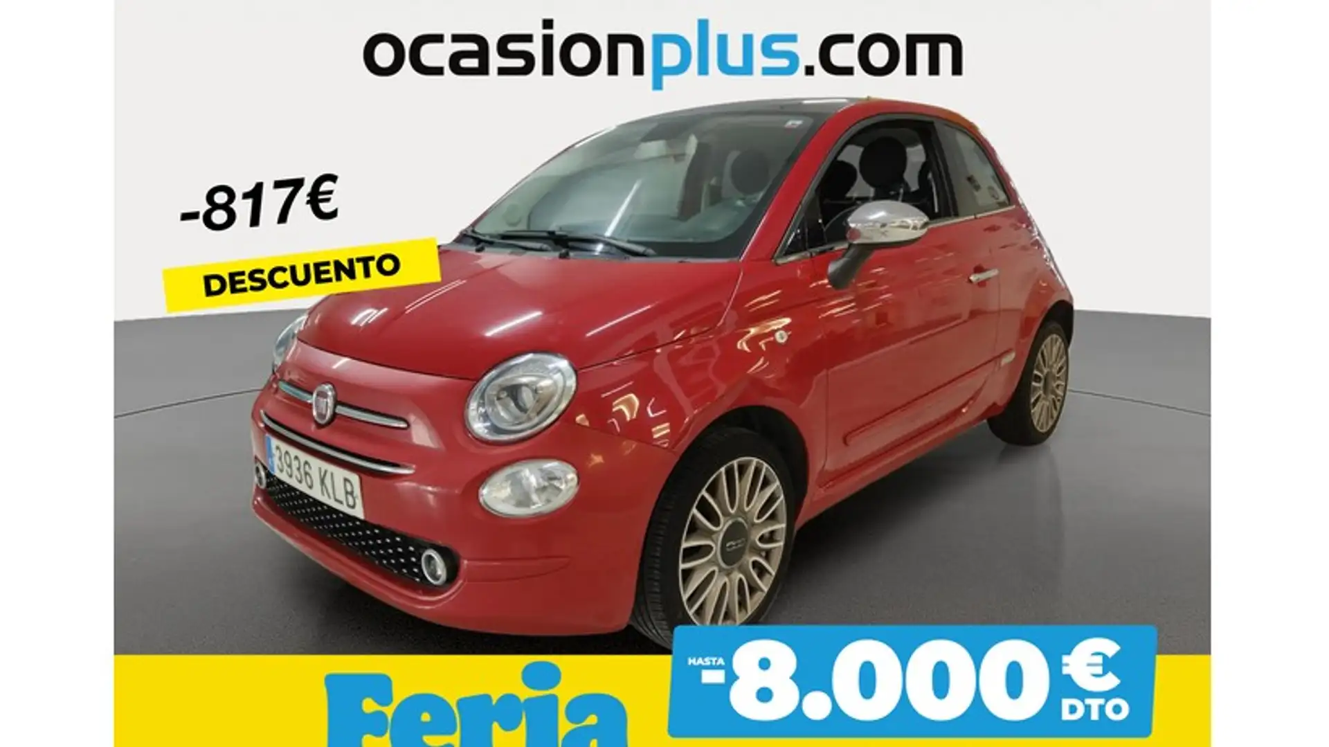 Fiat 500 1.2 Lounge Rojo - 1