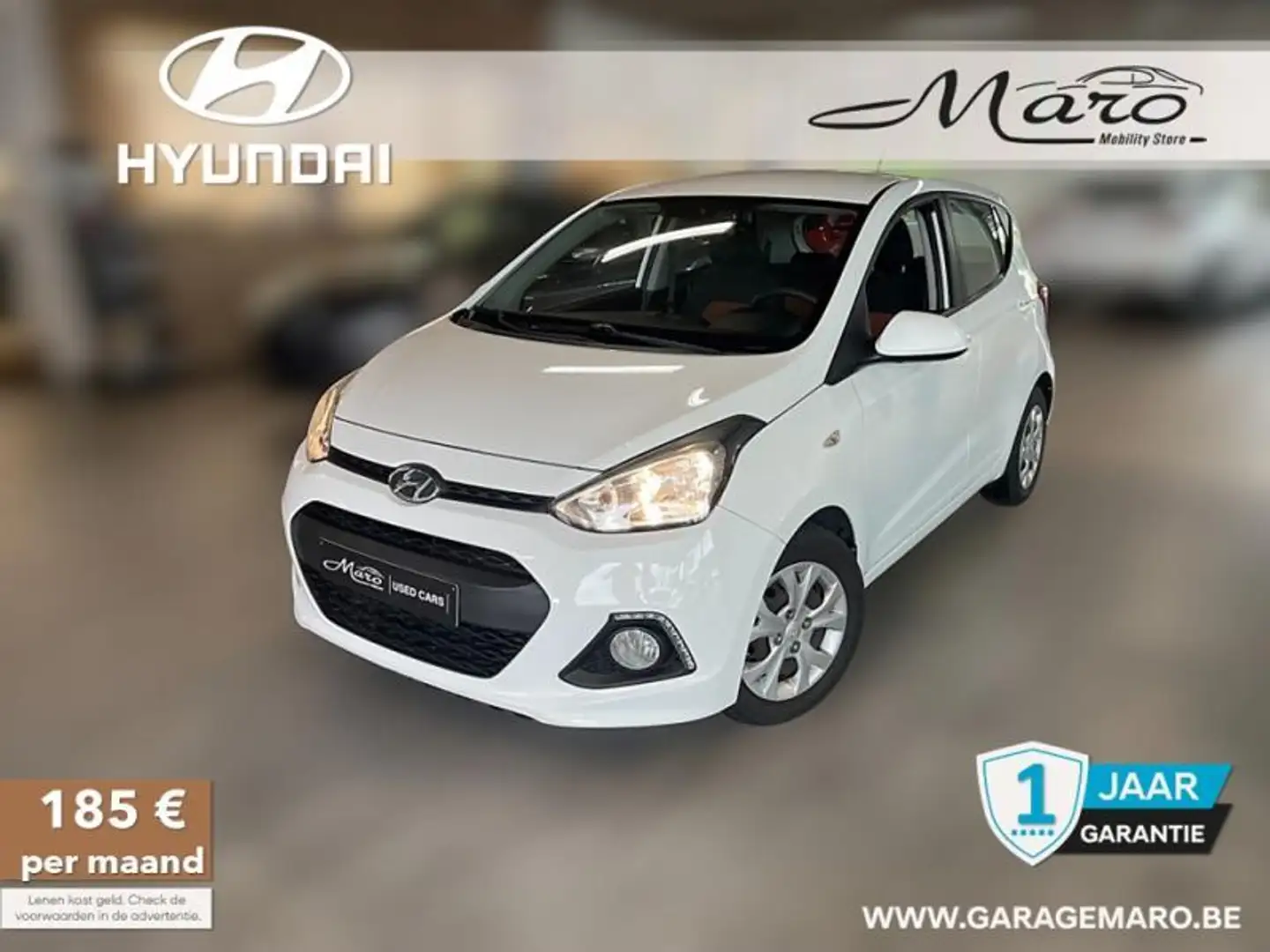 Hyundai i10 1.0 Pop Orange | airco,cruise,... | Wit - 1