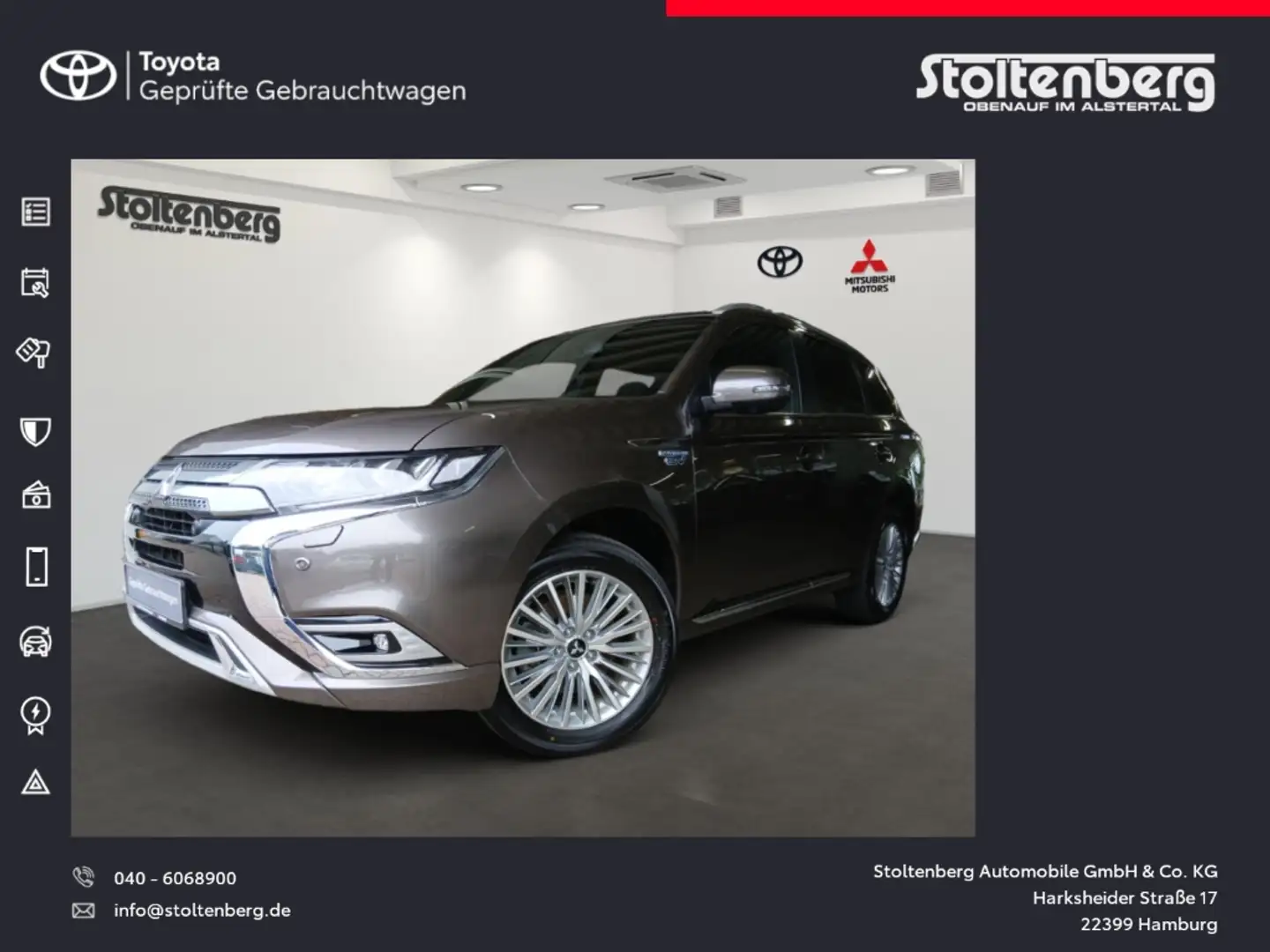Mitsubishi Outlander PHEV Plus mit Diamantpaket 4WD 2.4 Plug-in Hybrid Braun - 1