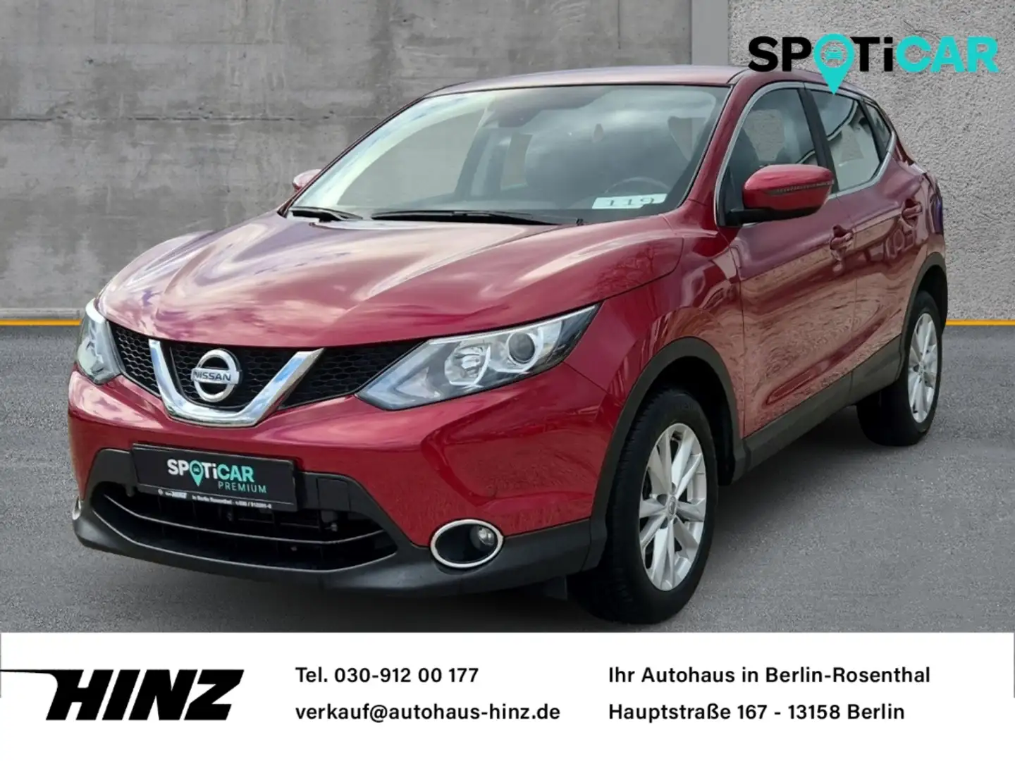 Nissan Qashqai Acenta 1.6 dCi, AHK,PDCv+hi,Kamera,Klima Rouge - 1