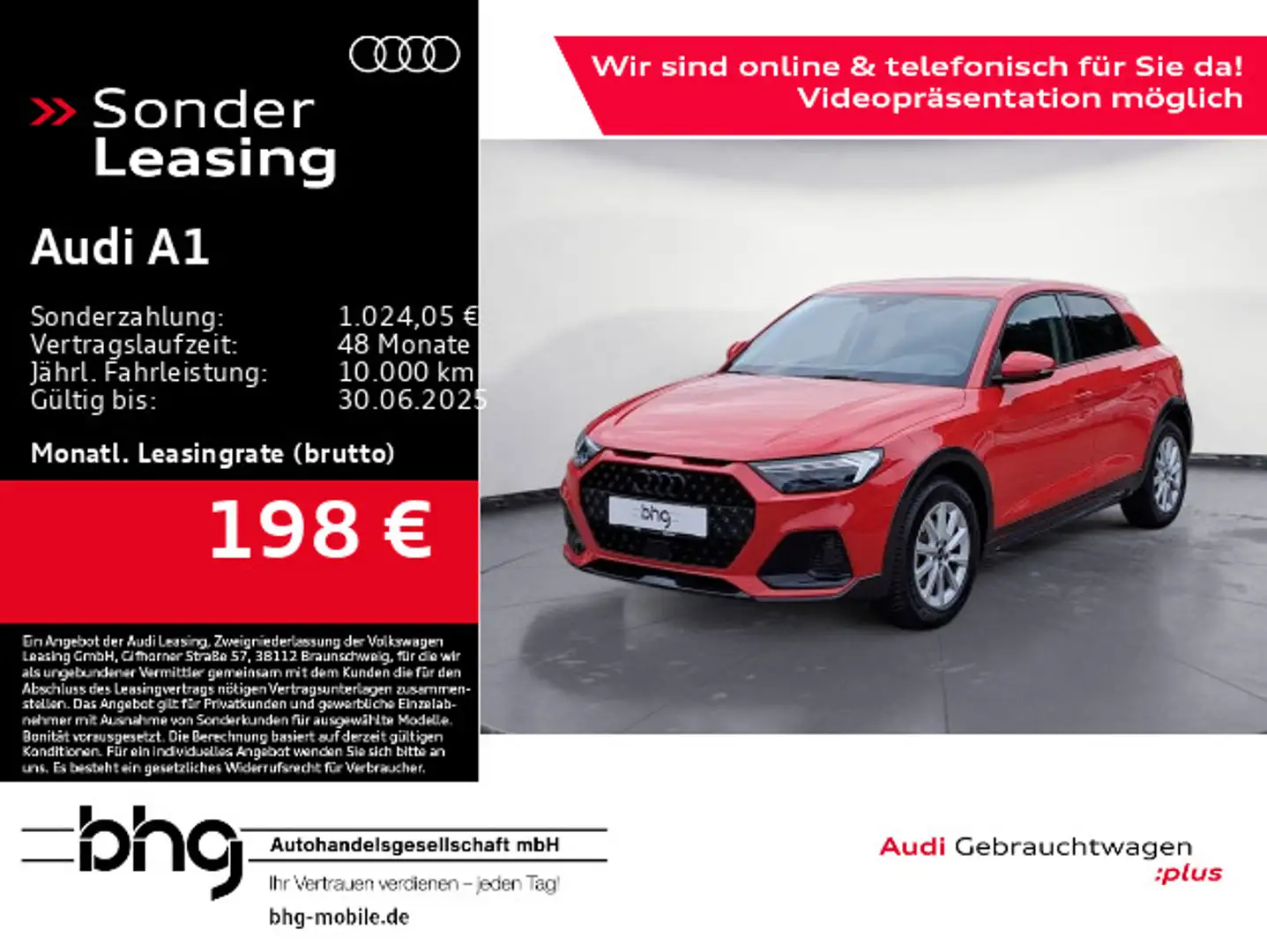 Audi A1 30 TFSI allstreet S tronic Sitzheizung Klima Rosso - 1