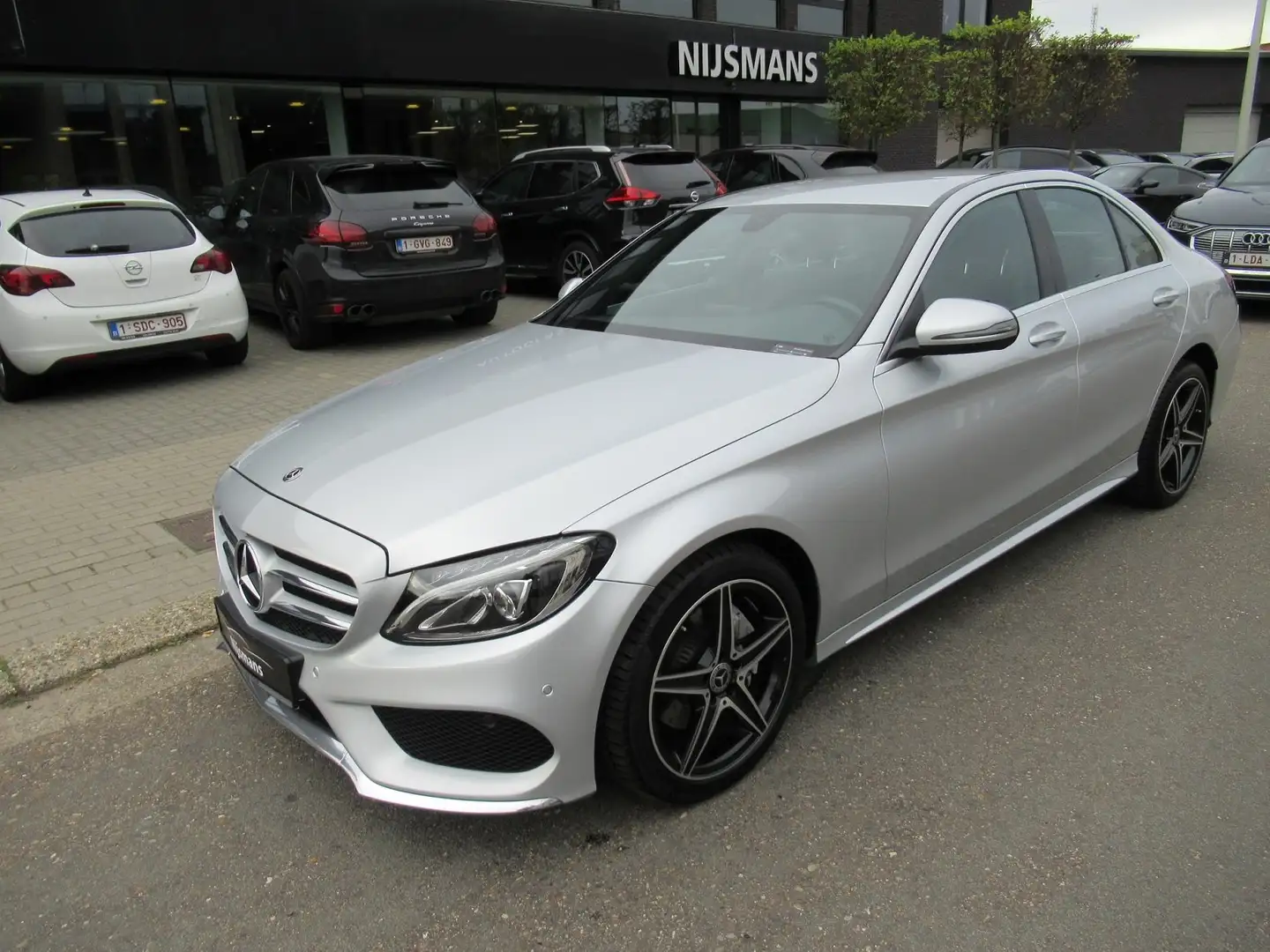 Mercedes-Benz C 180 d AMG Line-Navi-Airco-LED-Dodehoek-Zetelverwarming Plateado - 1