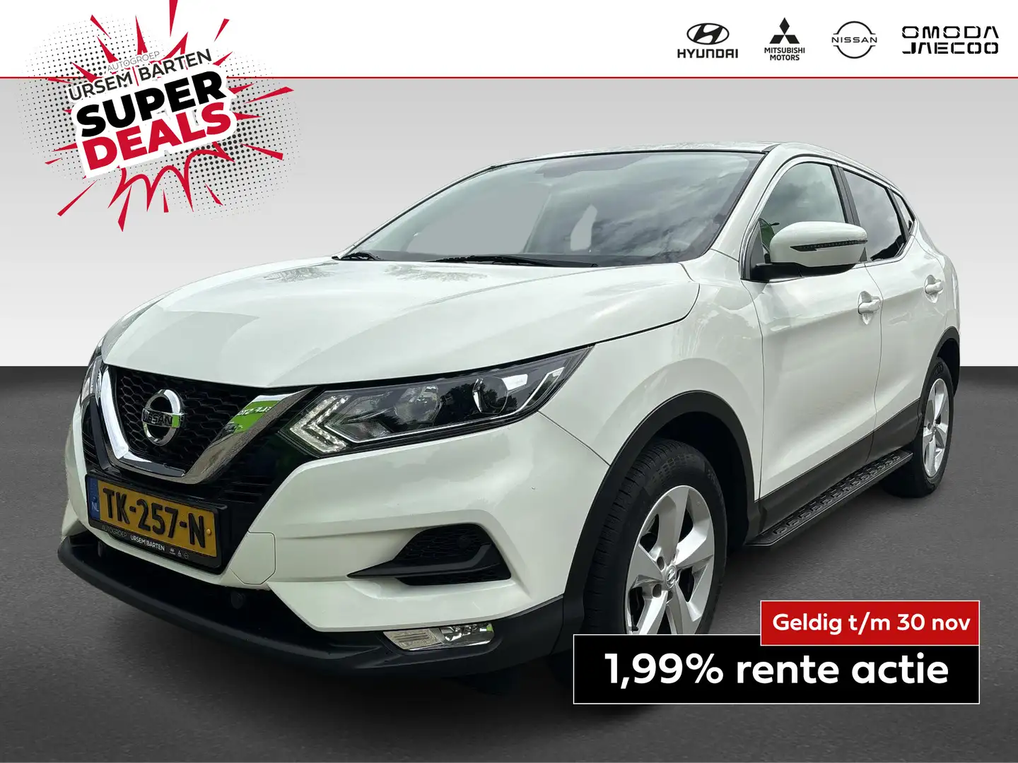 Nissan Qashqai 1.2 Acenta Automaat trekhaak navi camera Wit - 1