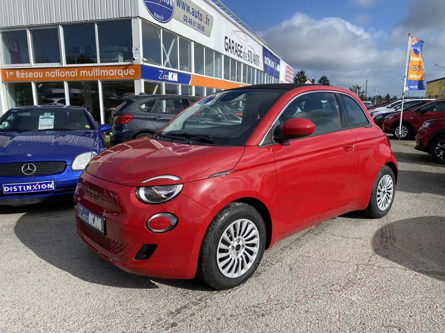 Fiat 500e Cabriolet Electrique 42 KWh 118CV Red Rood - 1