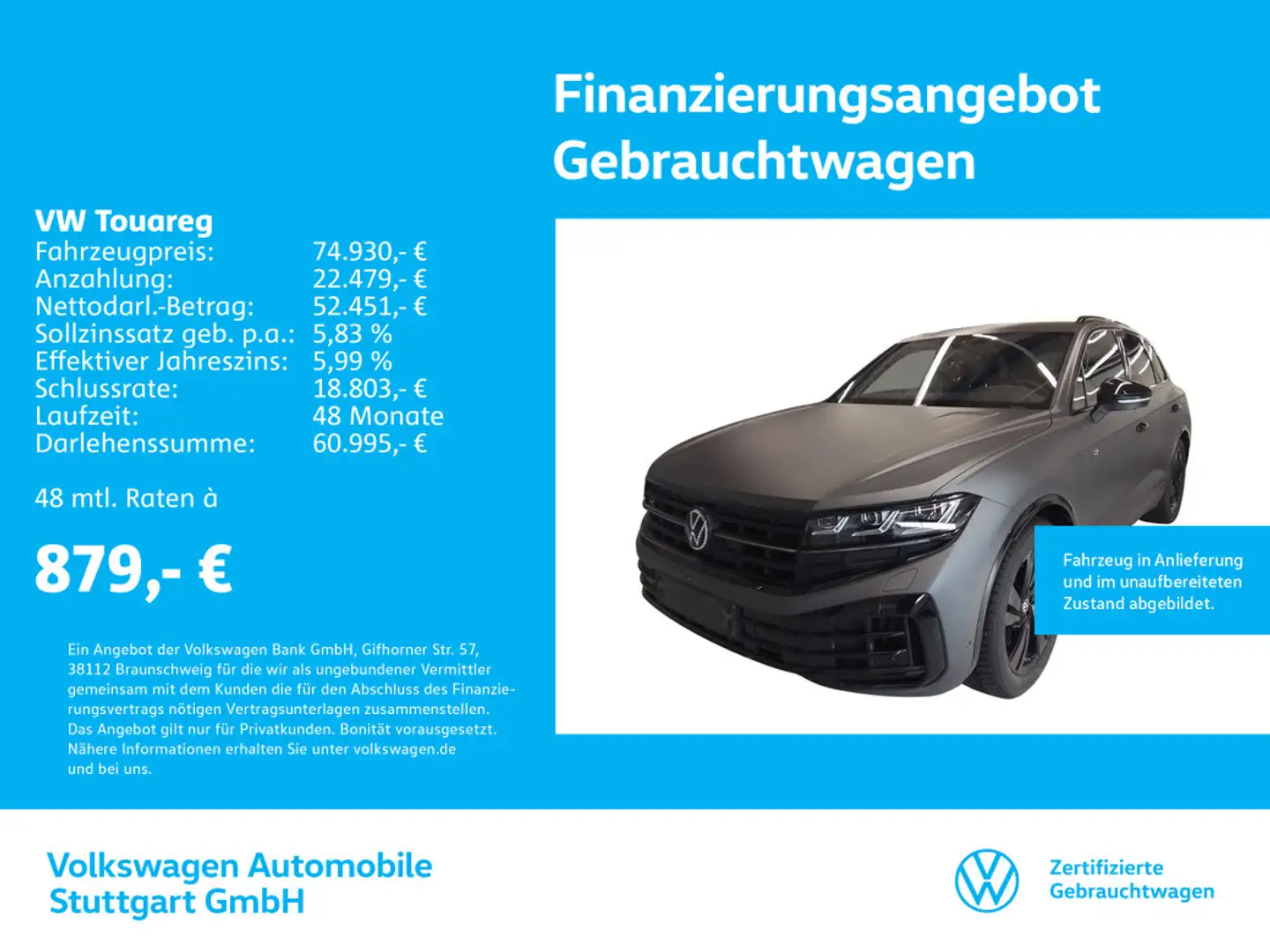 Volkswagen Touareg R 3.0 V6 TSI eHybrid DSG 340 kW Grau - 1