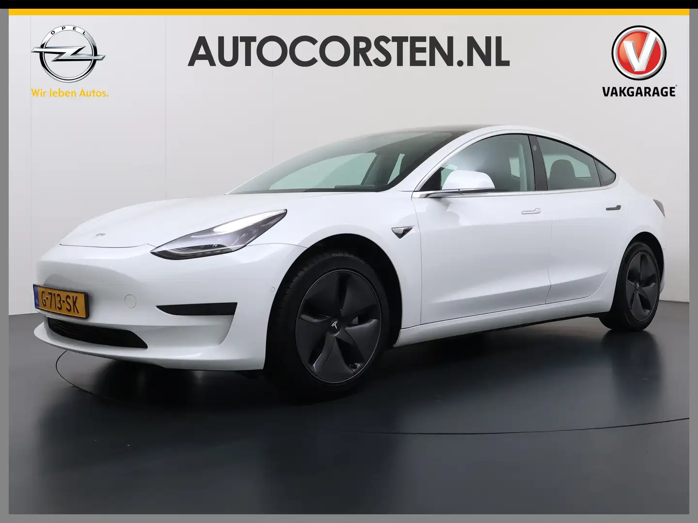 Tesla Model 3 RWD SR+ 60kWh 325PK Lmv 18" AutoPilot Leder PanoDa Weiß - 1