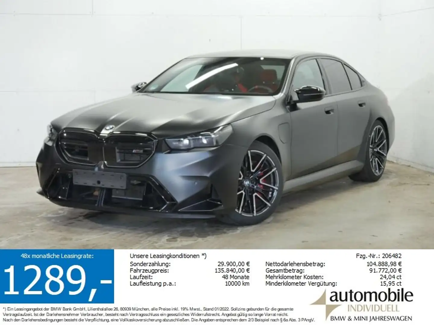 BMW M5 NP 160290.- AHK Panorama ACC B&W V-Max 20/21 Schwarz - 1