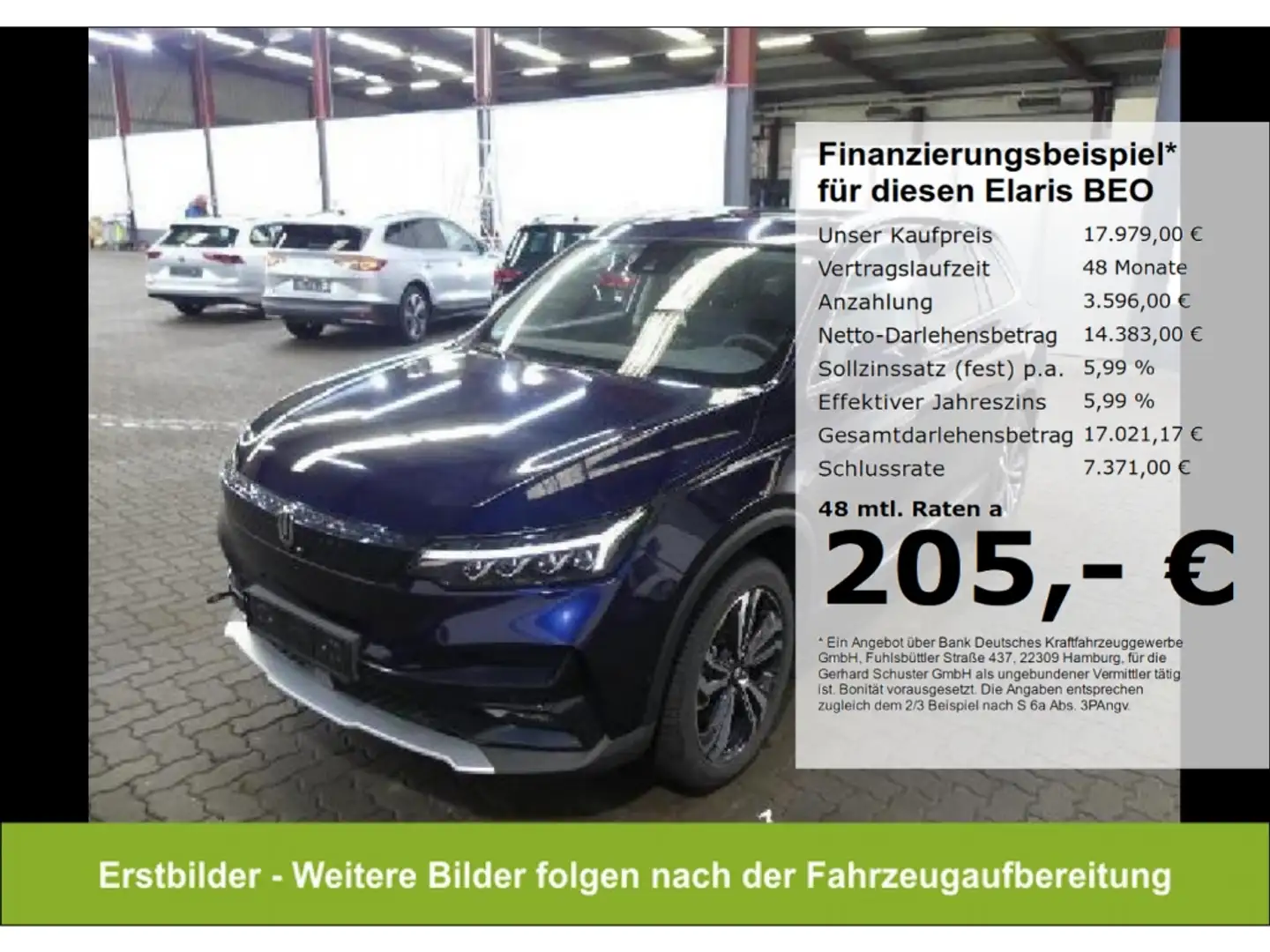 Elaris Beo Skywell ET5*Panodach LED ACC Sitzbelüf Leder Blau - 1