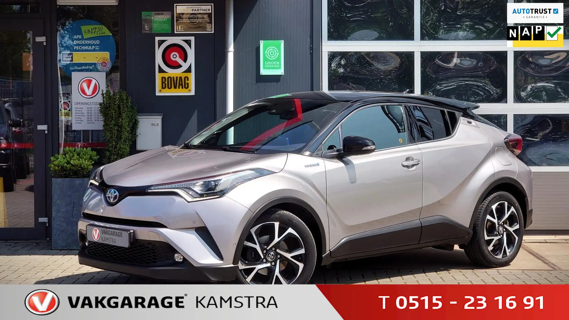 Toyota C-HR 1.8 Hybrid Bi-Tone Navi/Clima/Cruise/Camera/DAB+ Grijs - 1