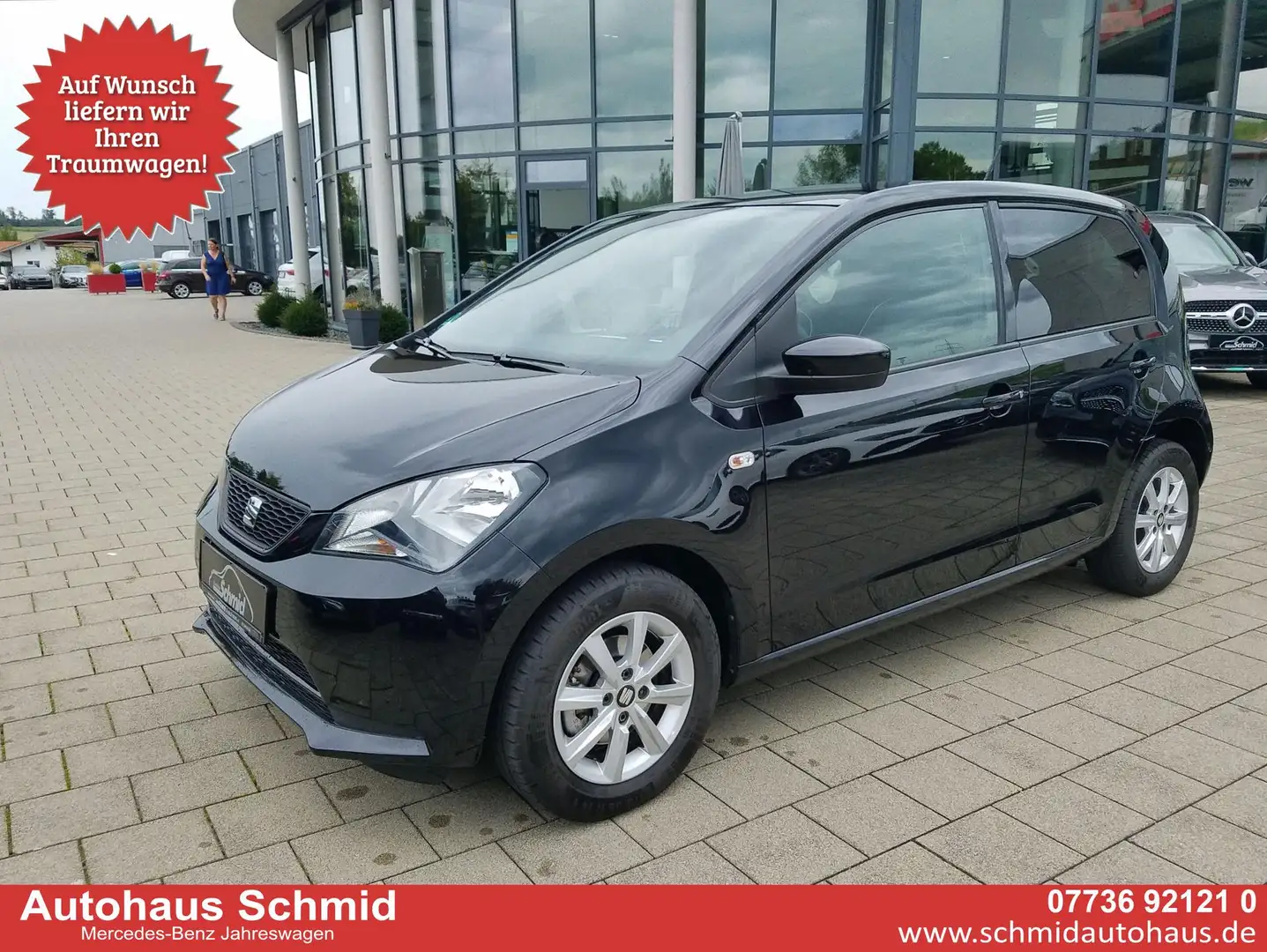 SEAT Mii , 1.0,Chic, 8 fach Bereifung, Klima, SHZ, PDC h... Zwart - 1