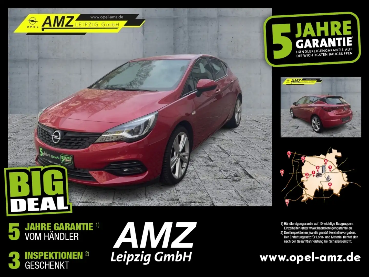 Opel Astra K 1.2 Turbo Ultimate *wenig Kilometer* Rouge - 1