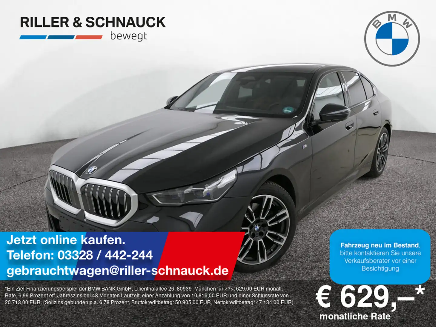 BMW 520 d xDrive M Sport PANO+AHK+HUD+AC+HK Schwarz - 1