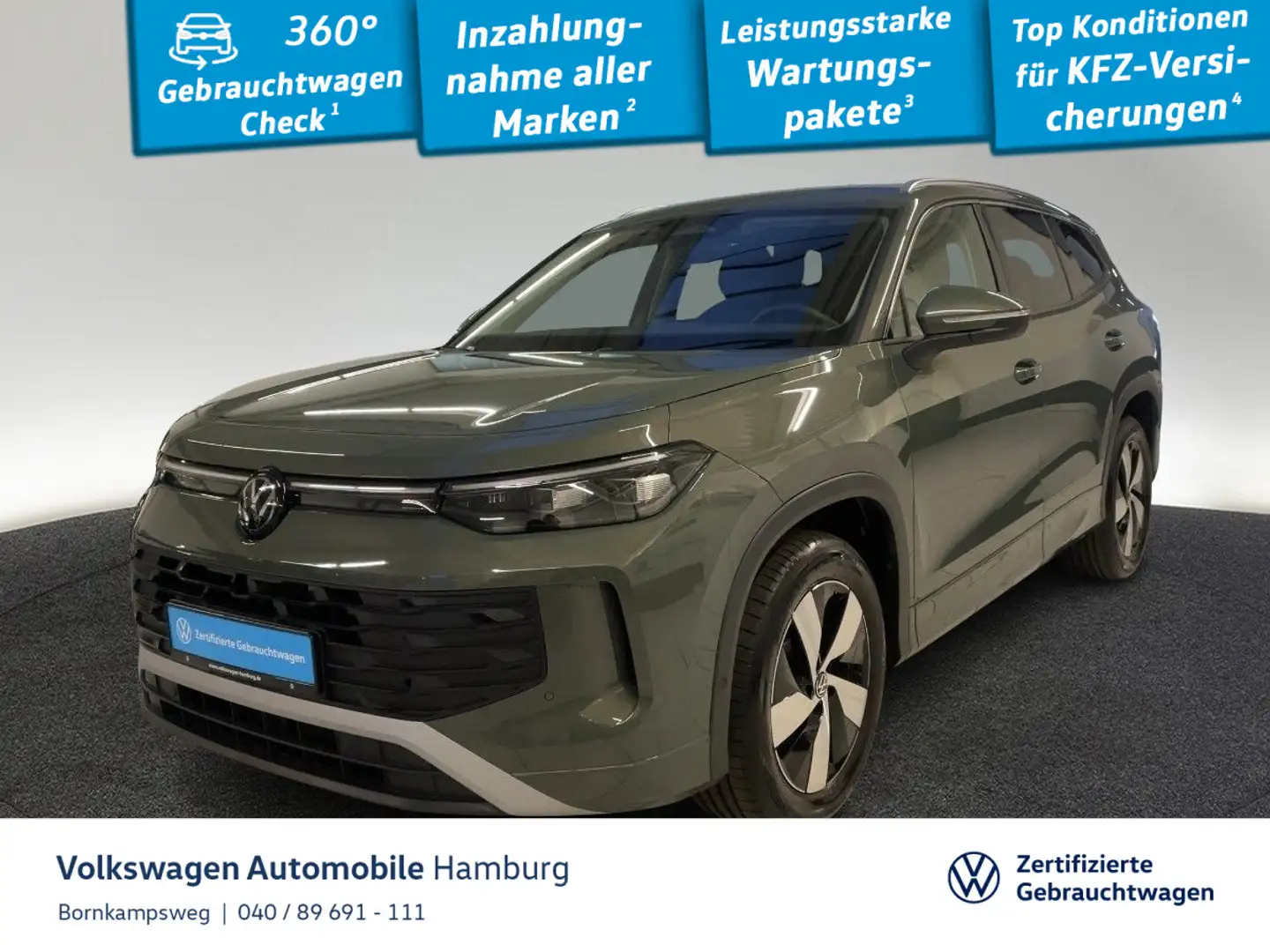 Volkswagen Tayron 1.5 eTSI Life DSG LED AHK Kamera App Grün - 1