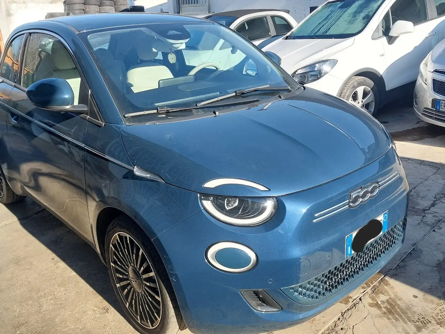 Fiat 500e Cabrio 42 kWh La Prima Blu/Azzurro - 1