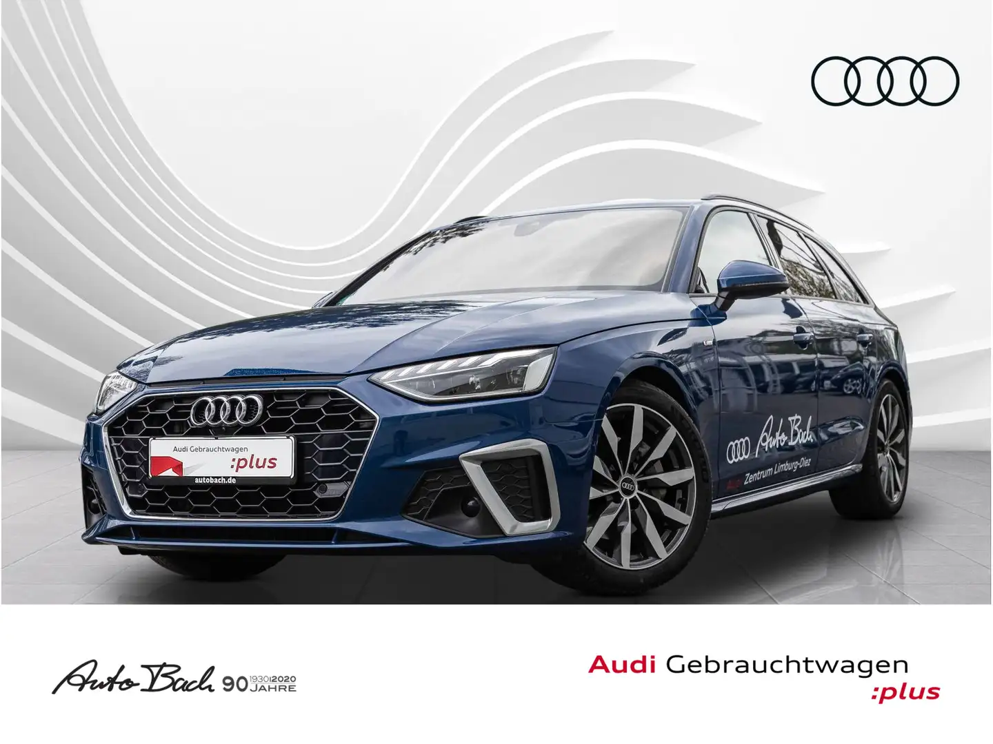 Audi A4 S line 40TDI Stronic Navi ACC AHK EPH L Blau - 1